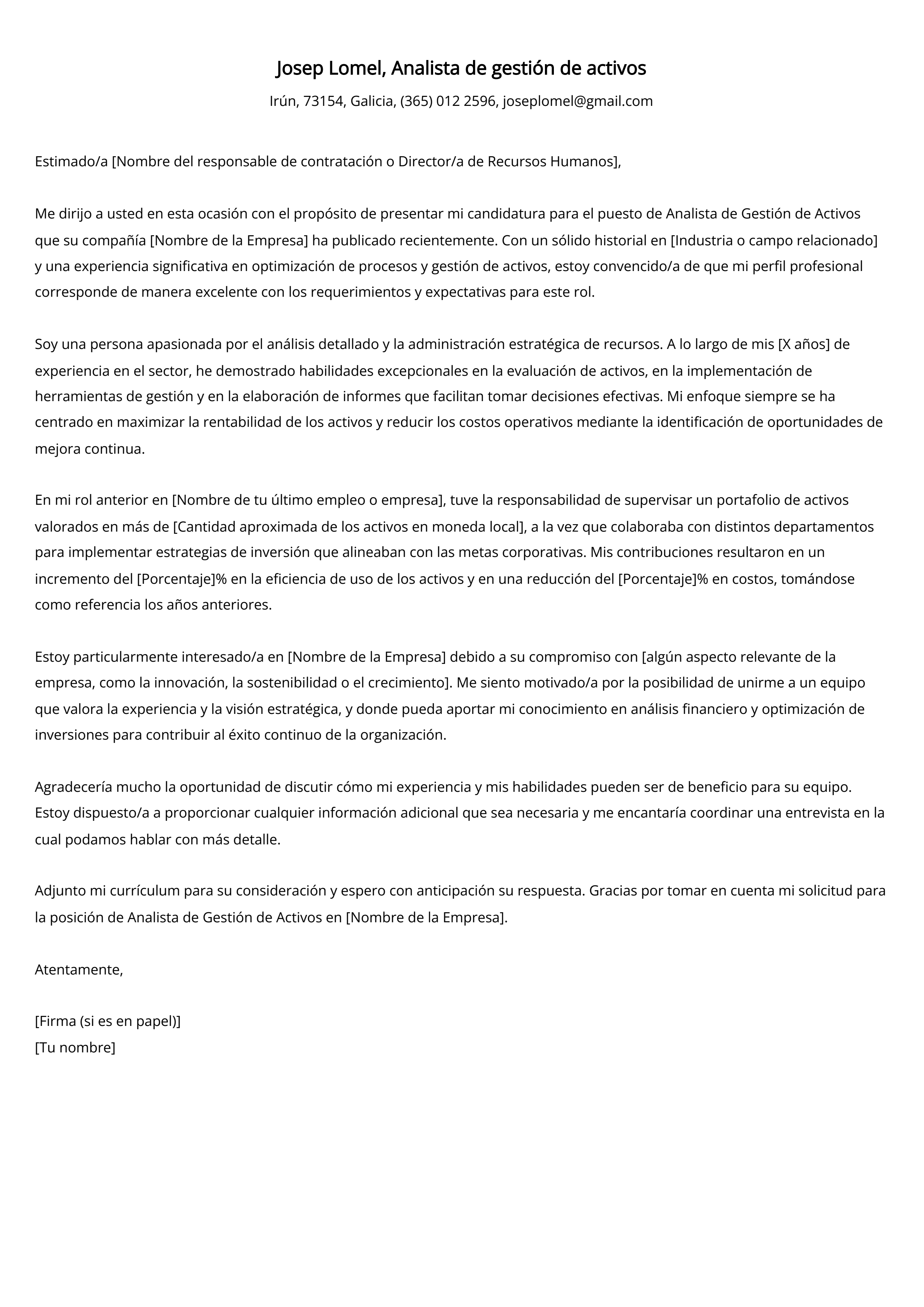 Crear carta de presentación