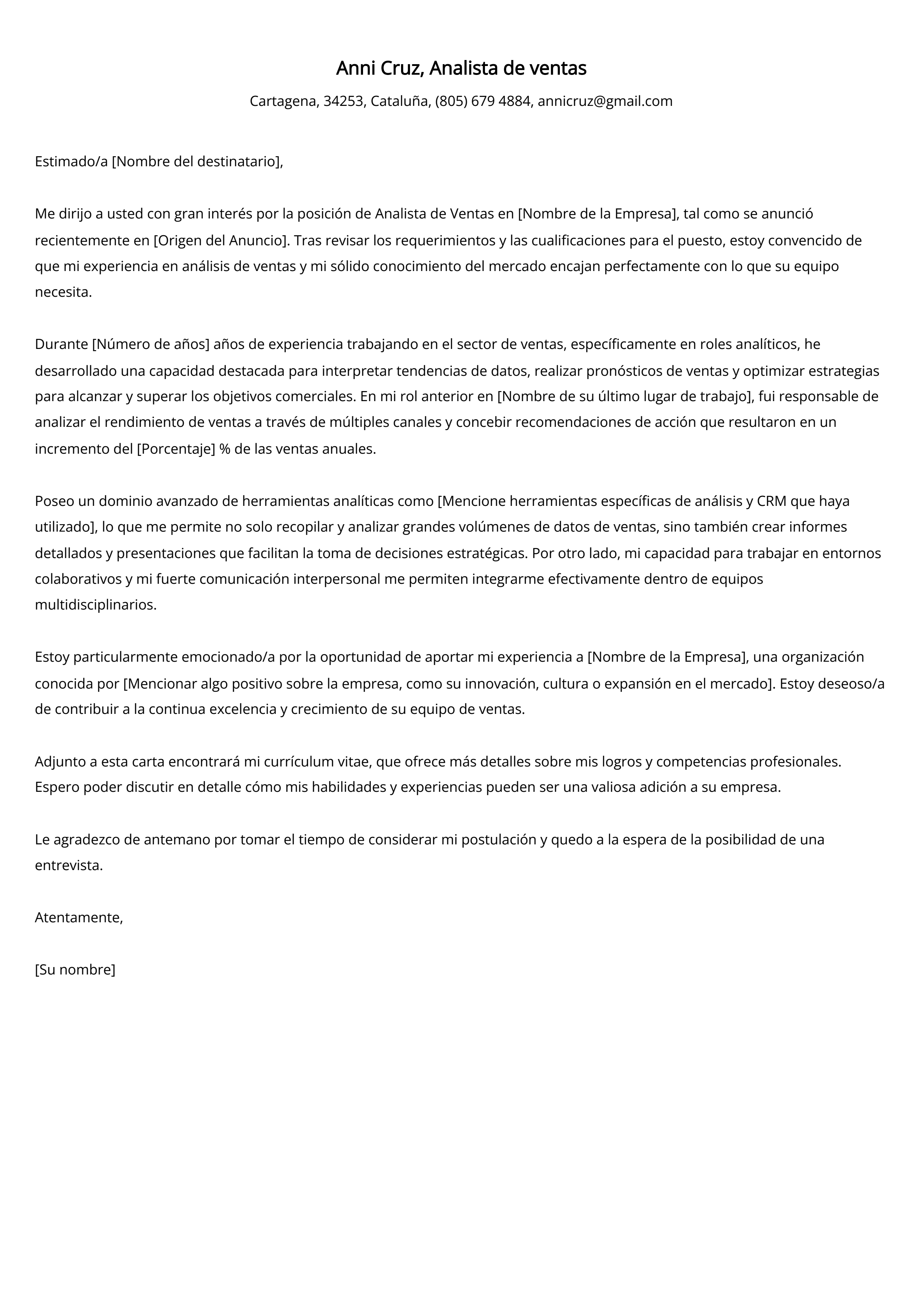 Crear carta de presentación