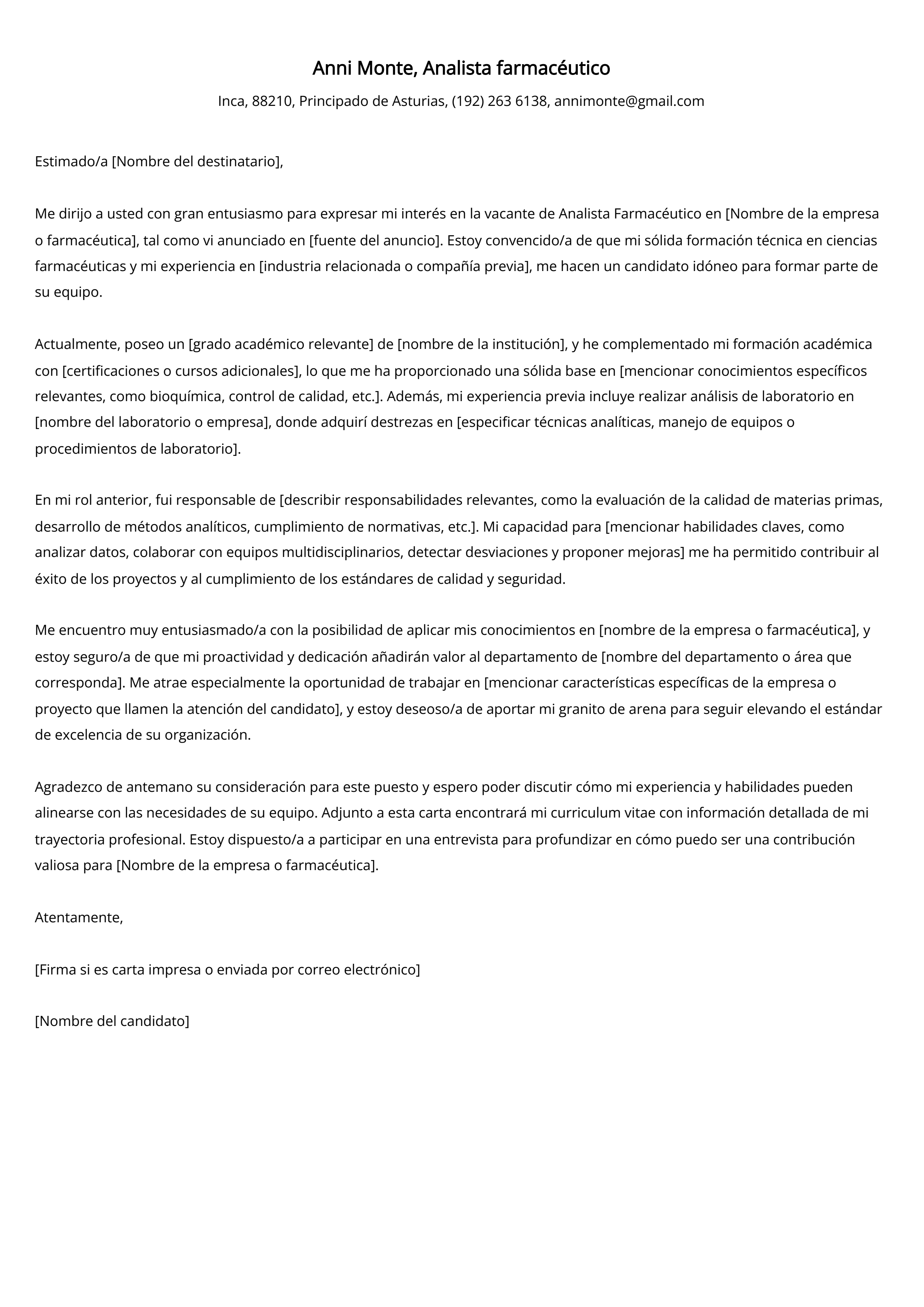 Crear carta de presentación