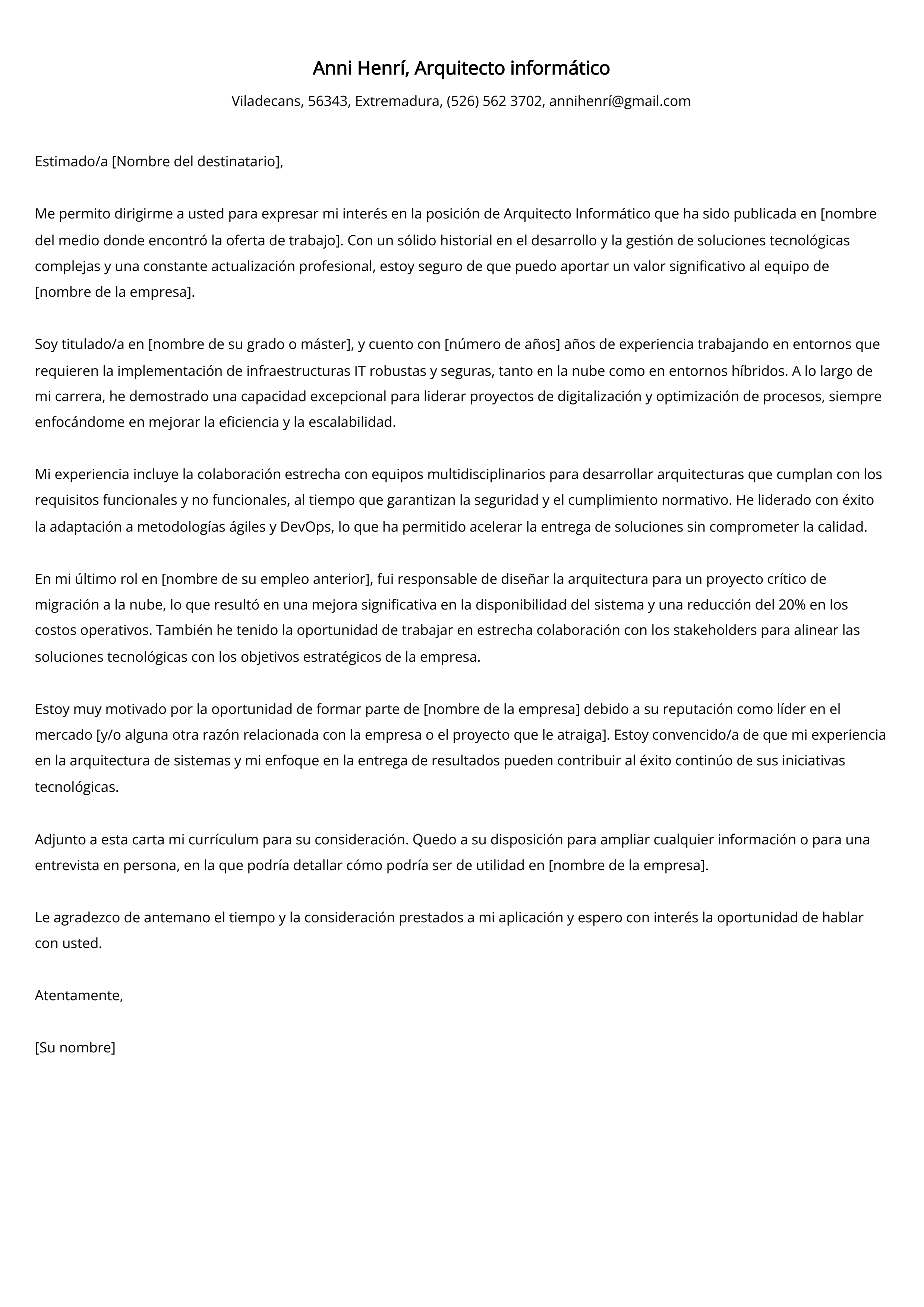 Crear carta de presentación