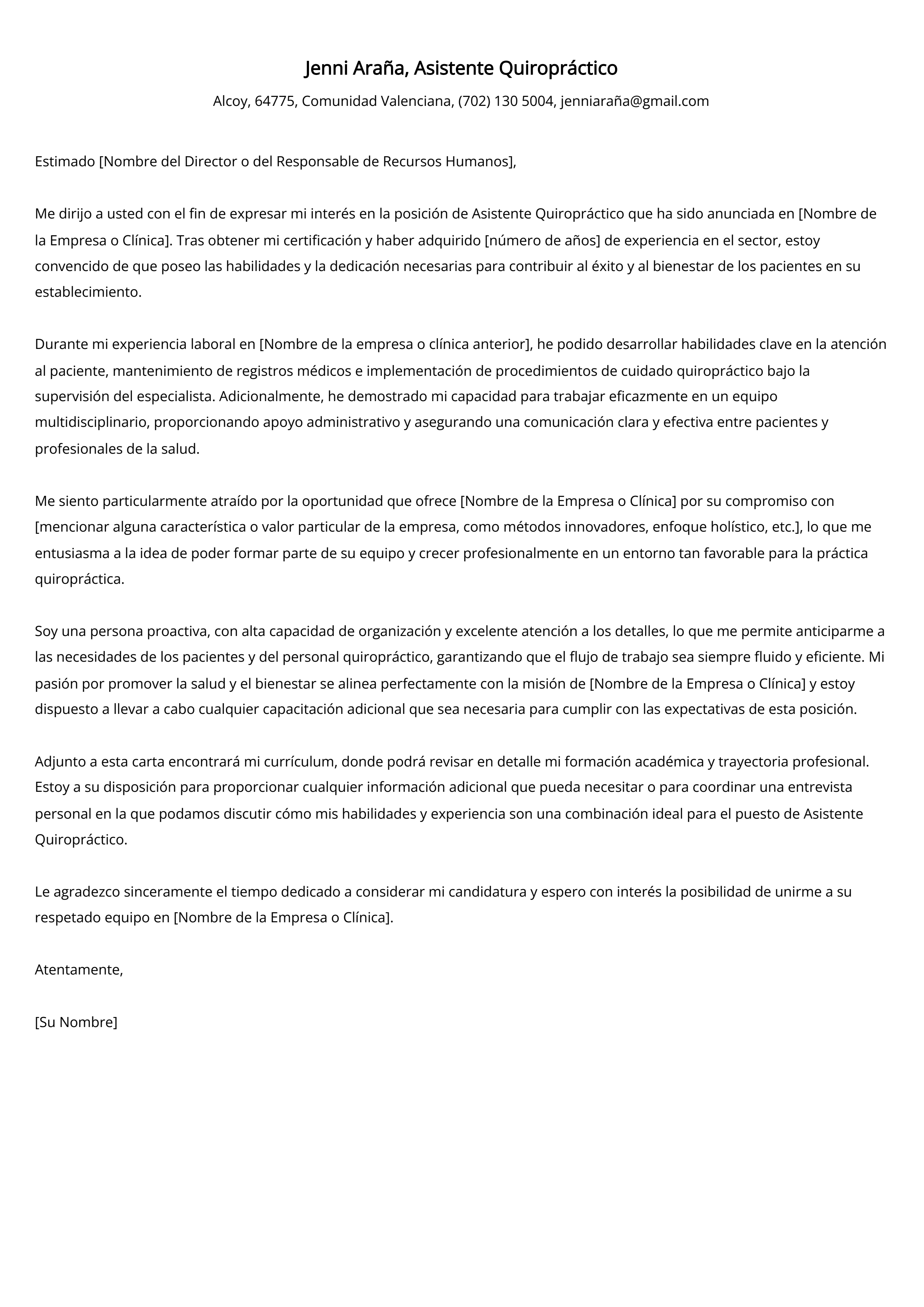 Crear carta de presentación