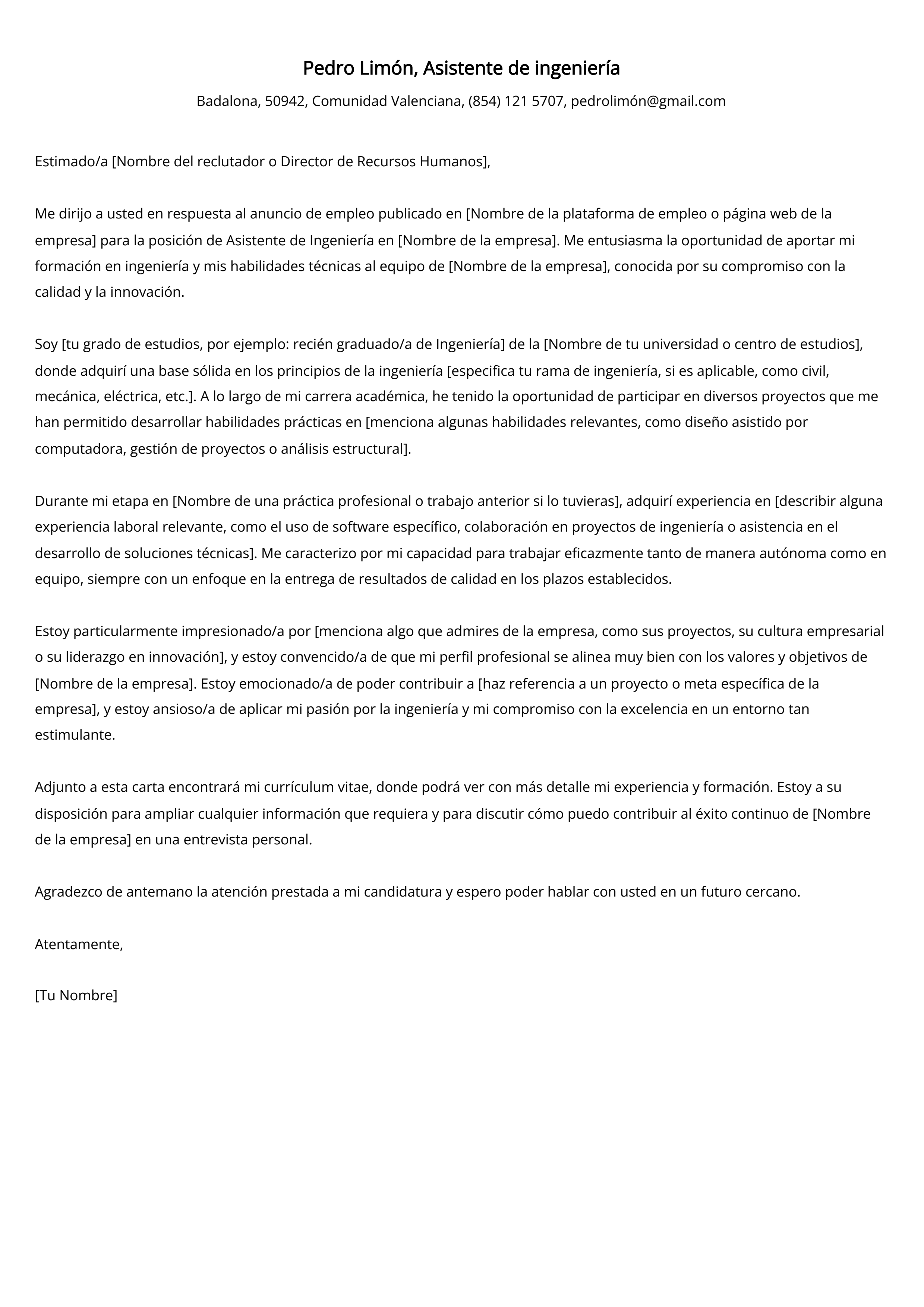 Crear carta de presentación