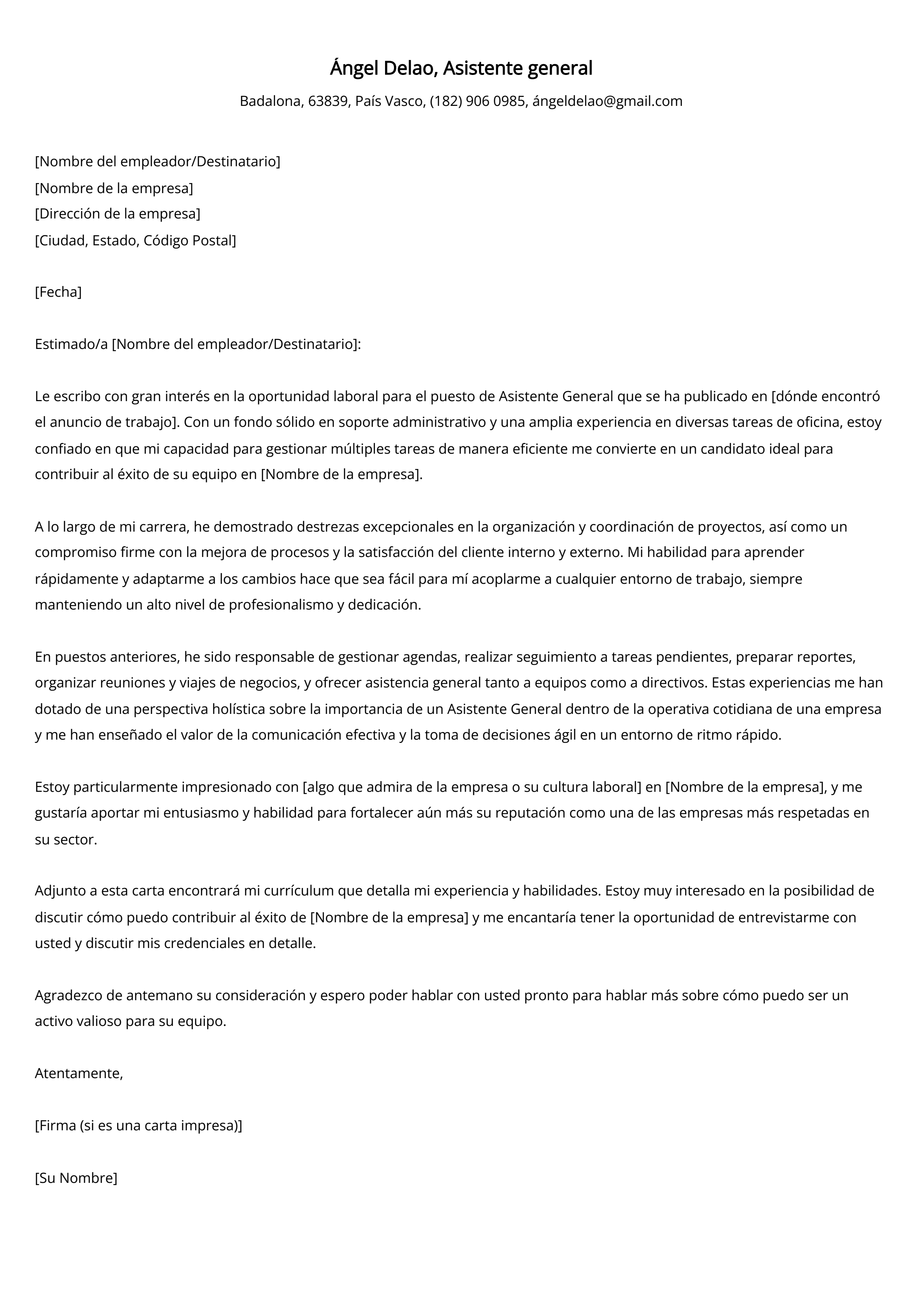 Crear carta de presentación