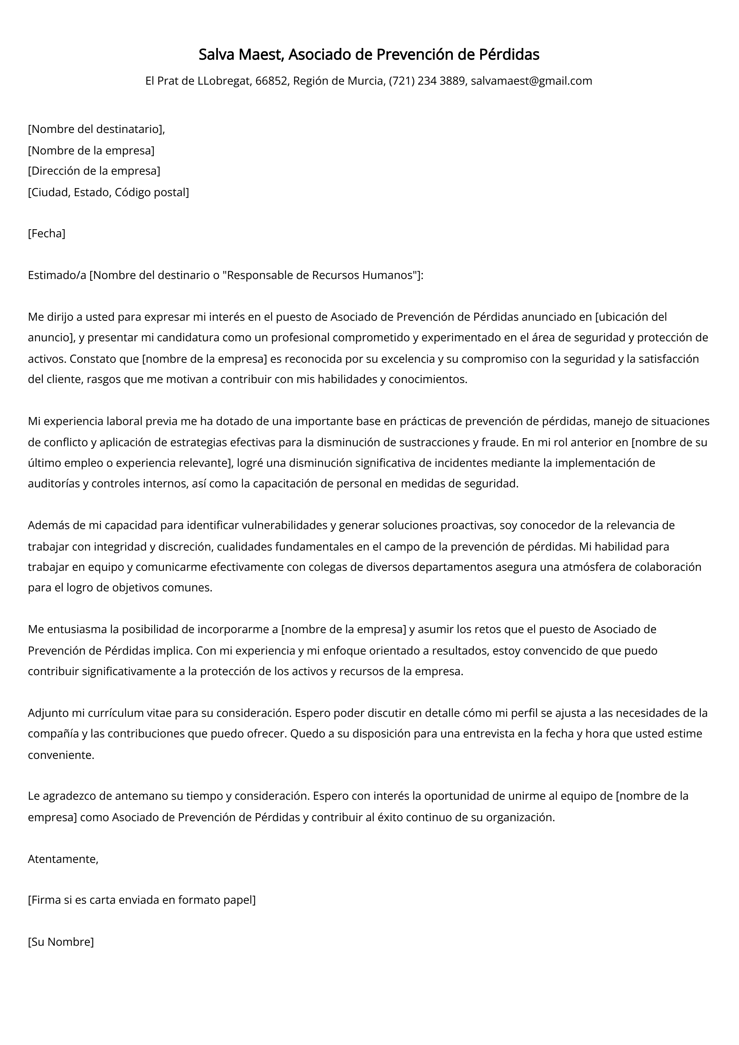 Crear carta de presentación