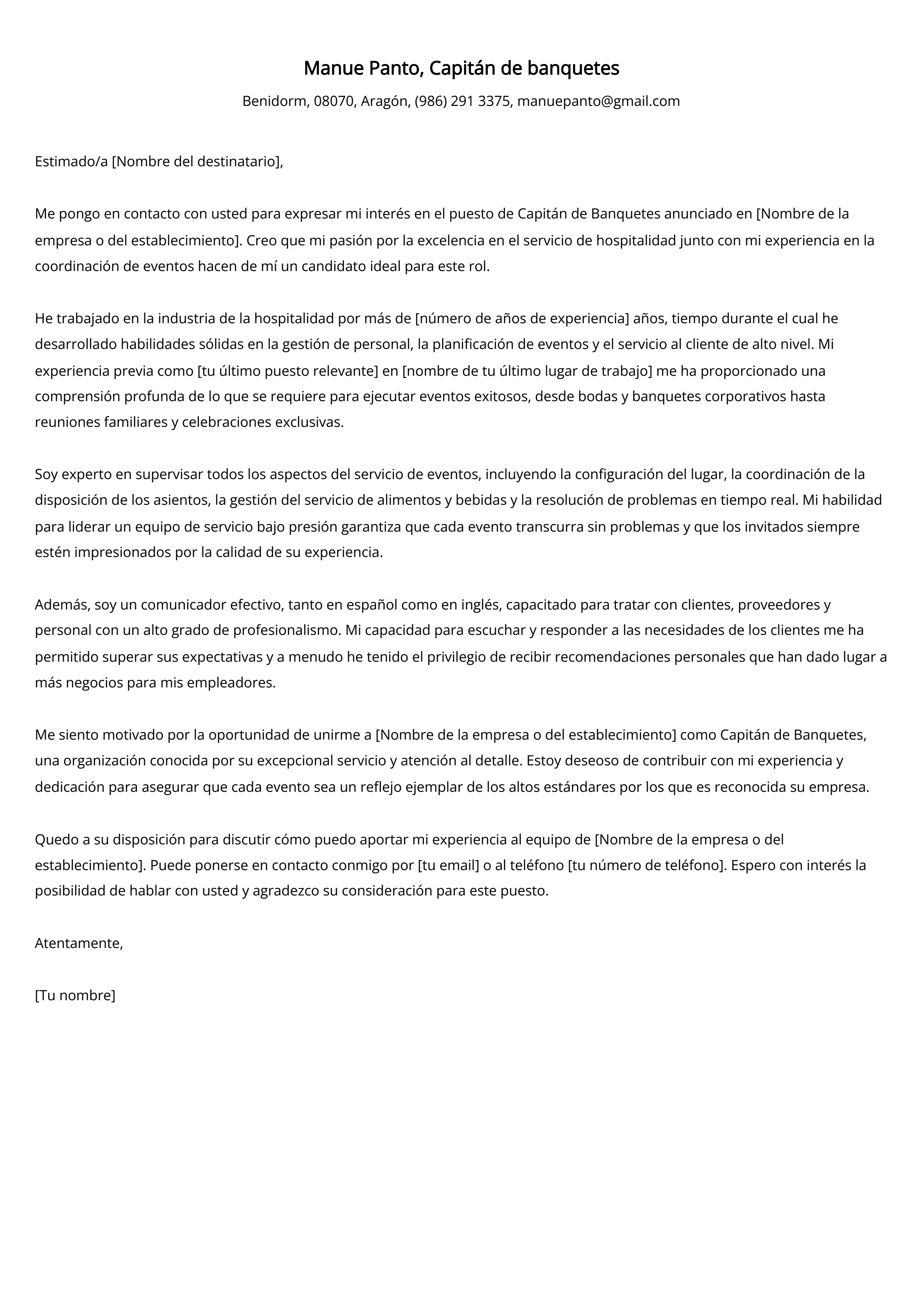 Crear carta de presentación