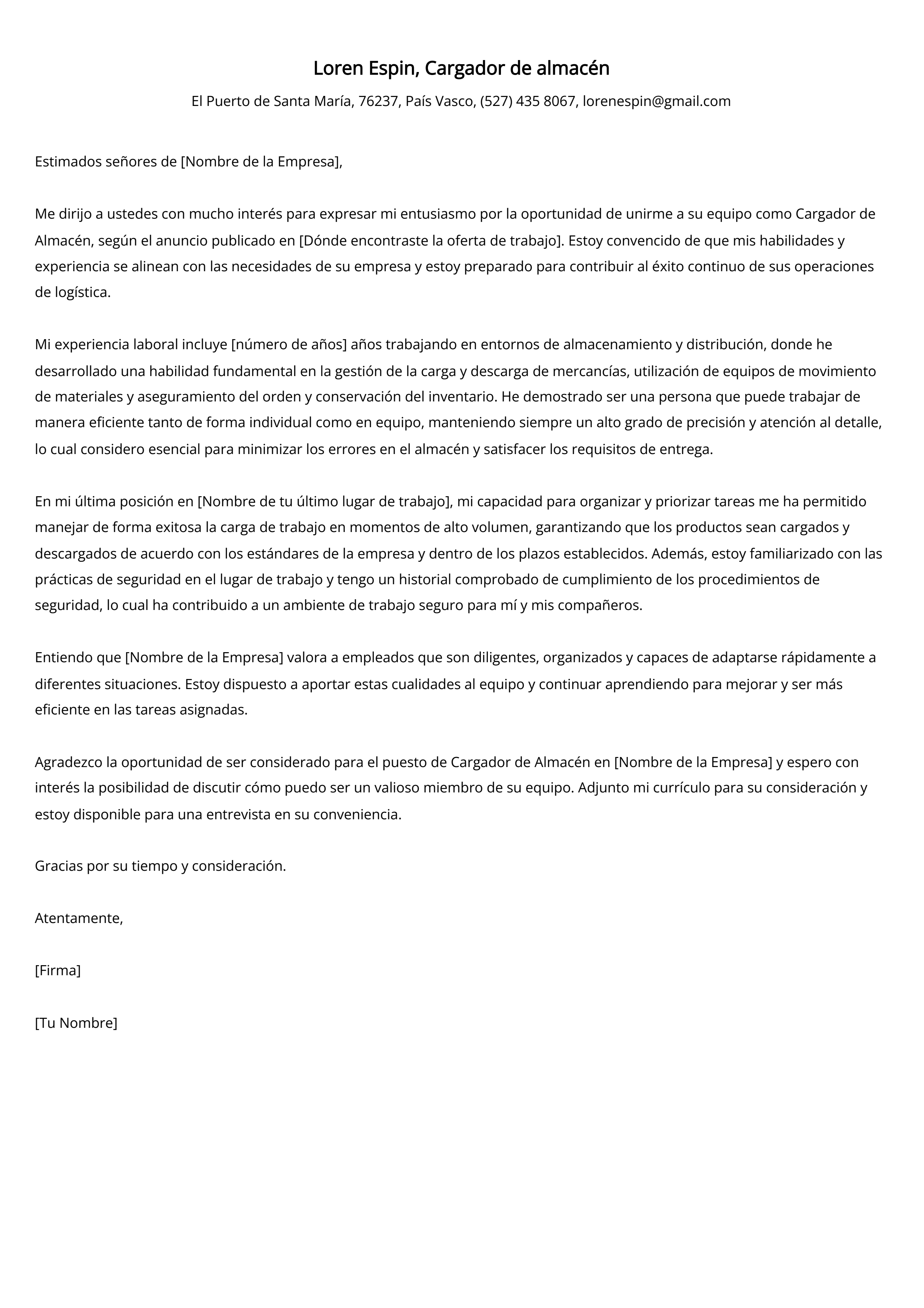 Crear carta de presentación