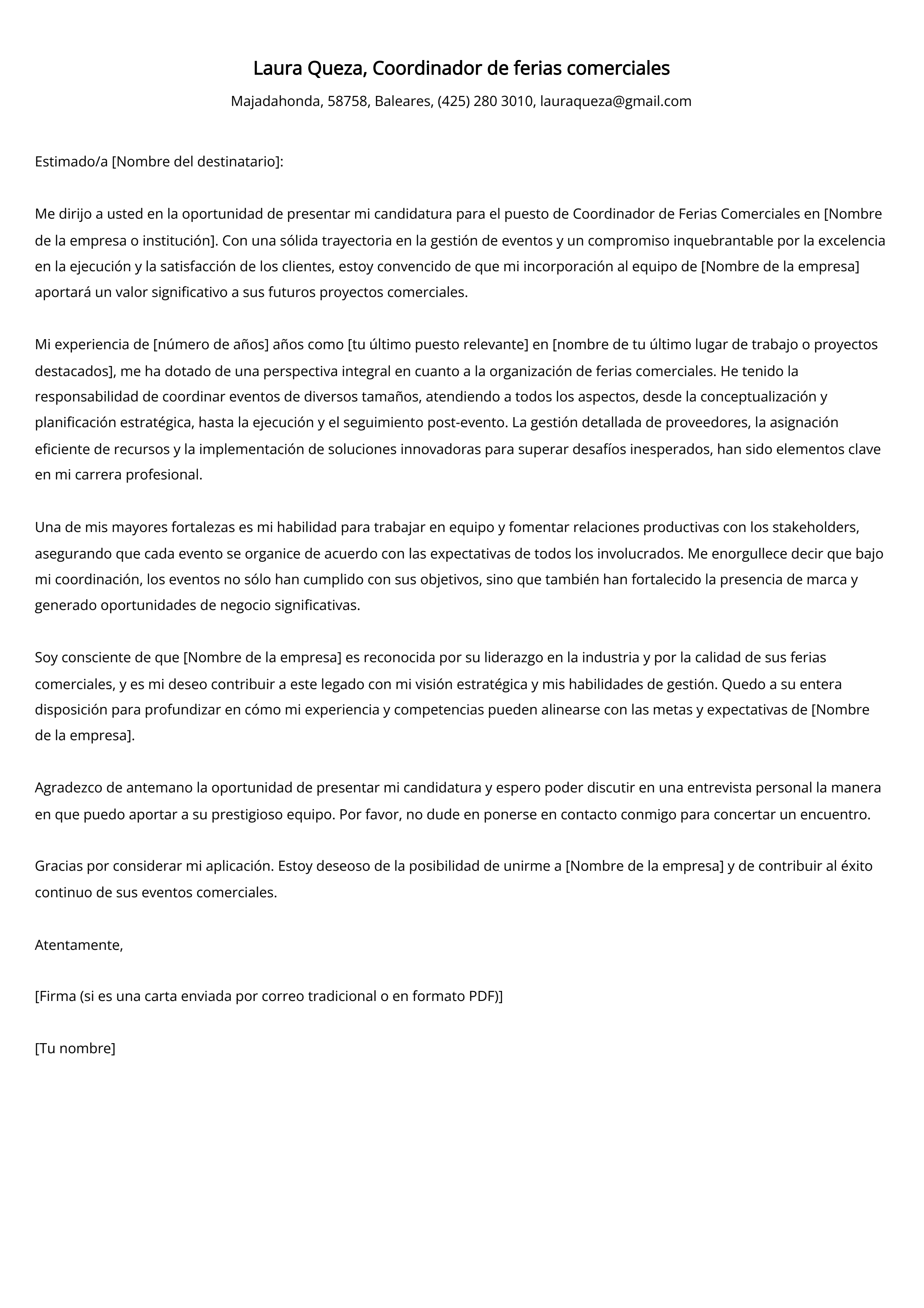 Crear carta de presentación