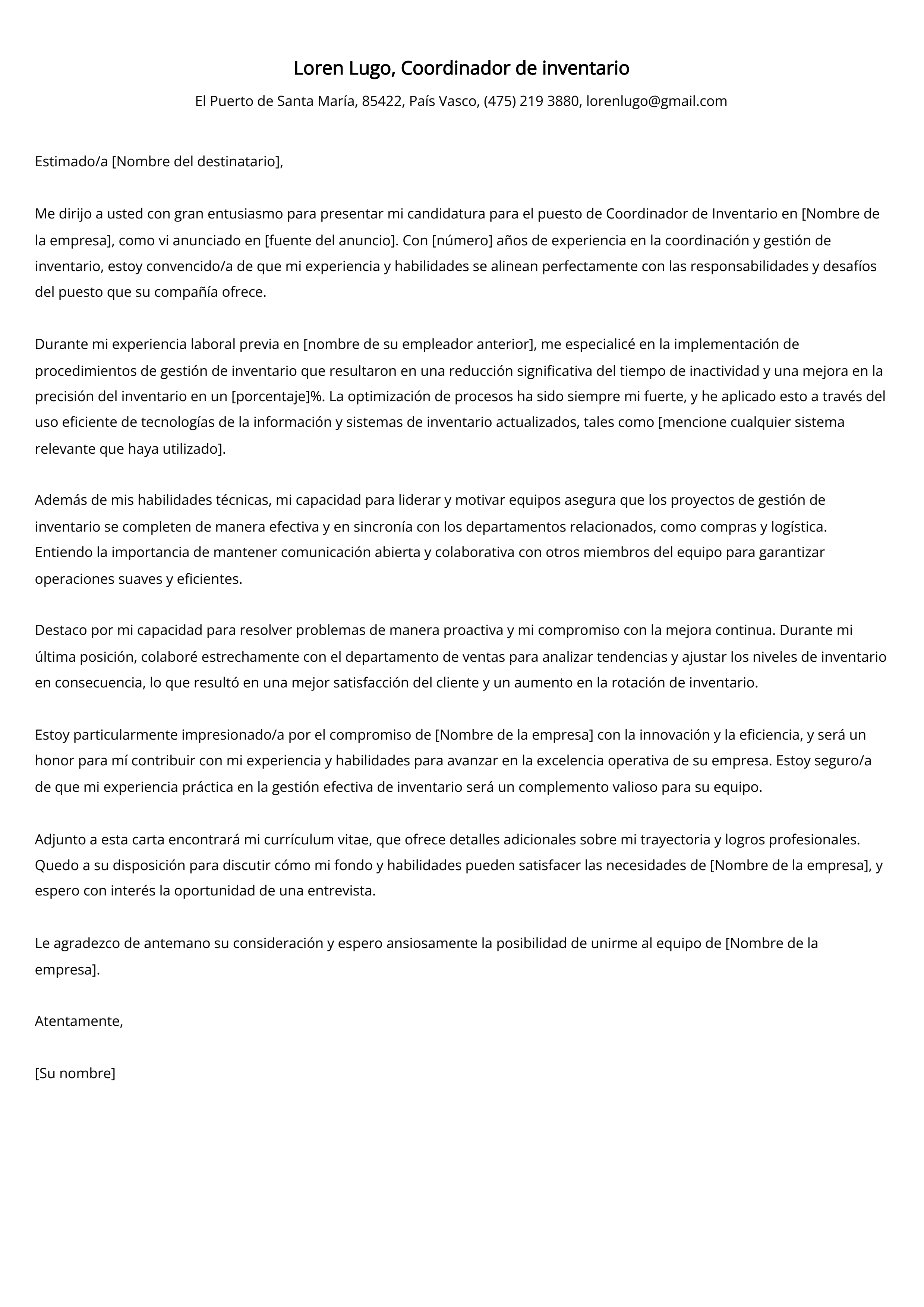 Crear carta de presentación