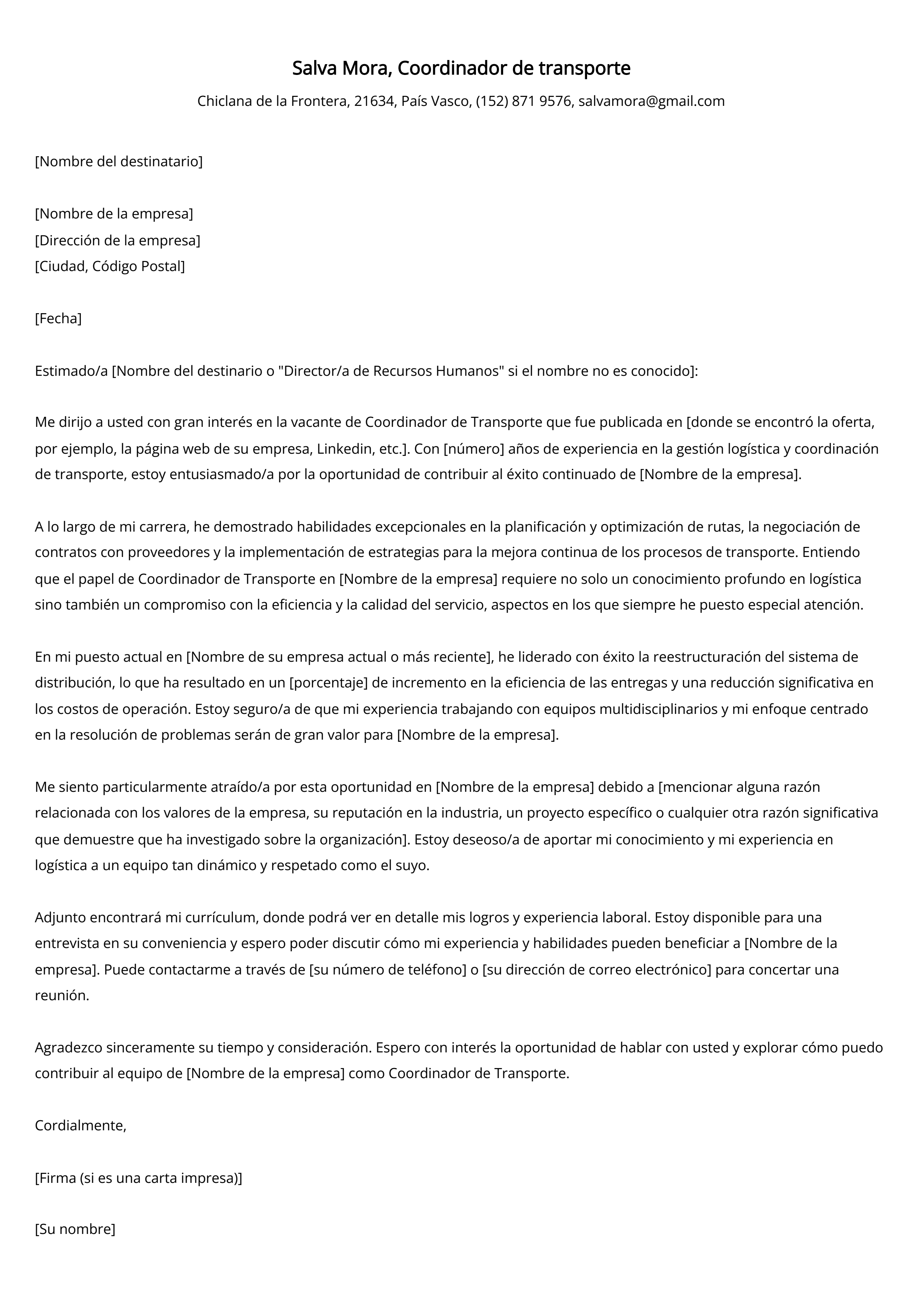 Crear carta de presentación