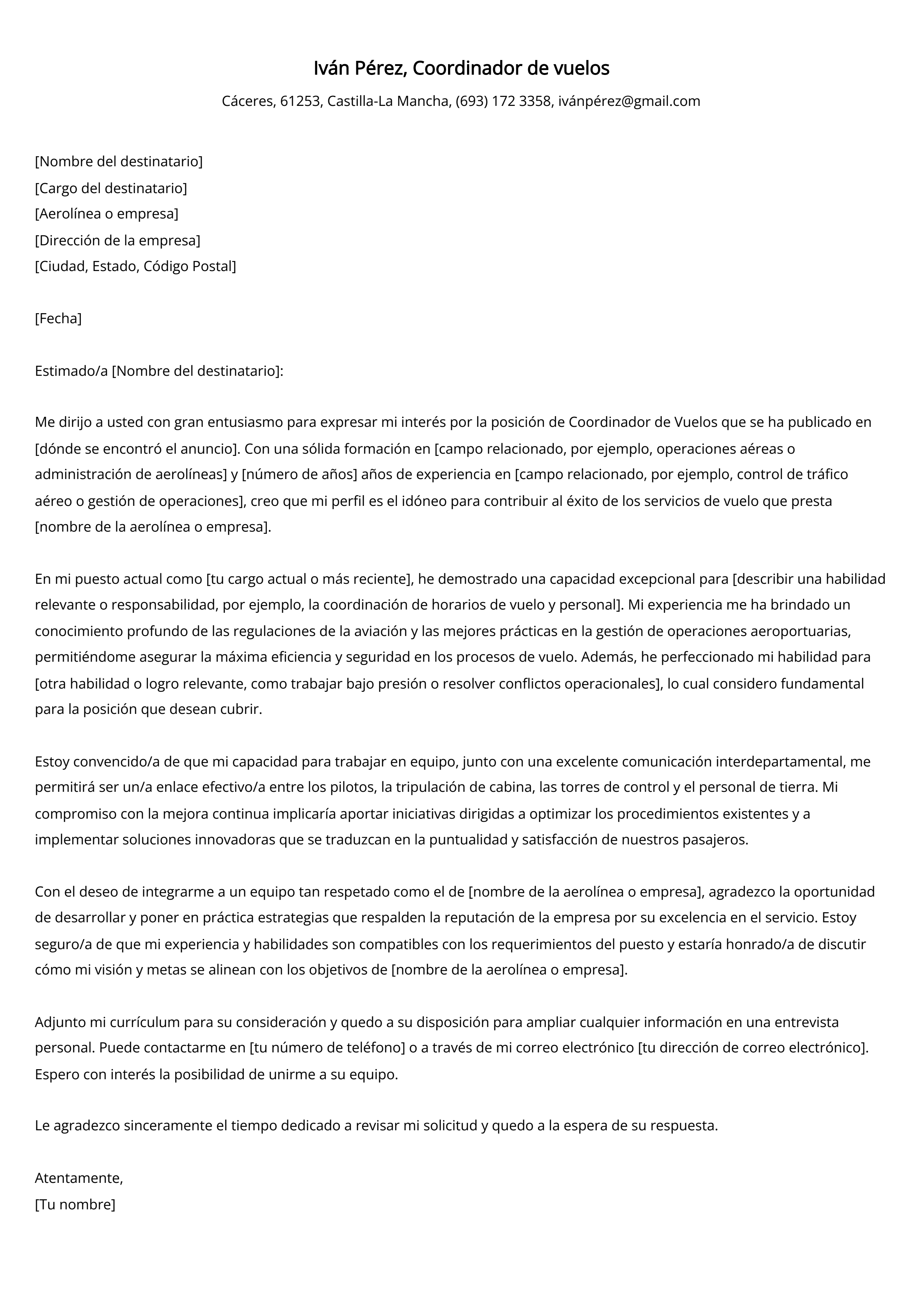 Crear carta de presentación