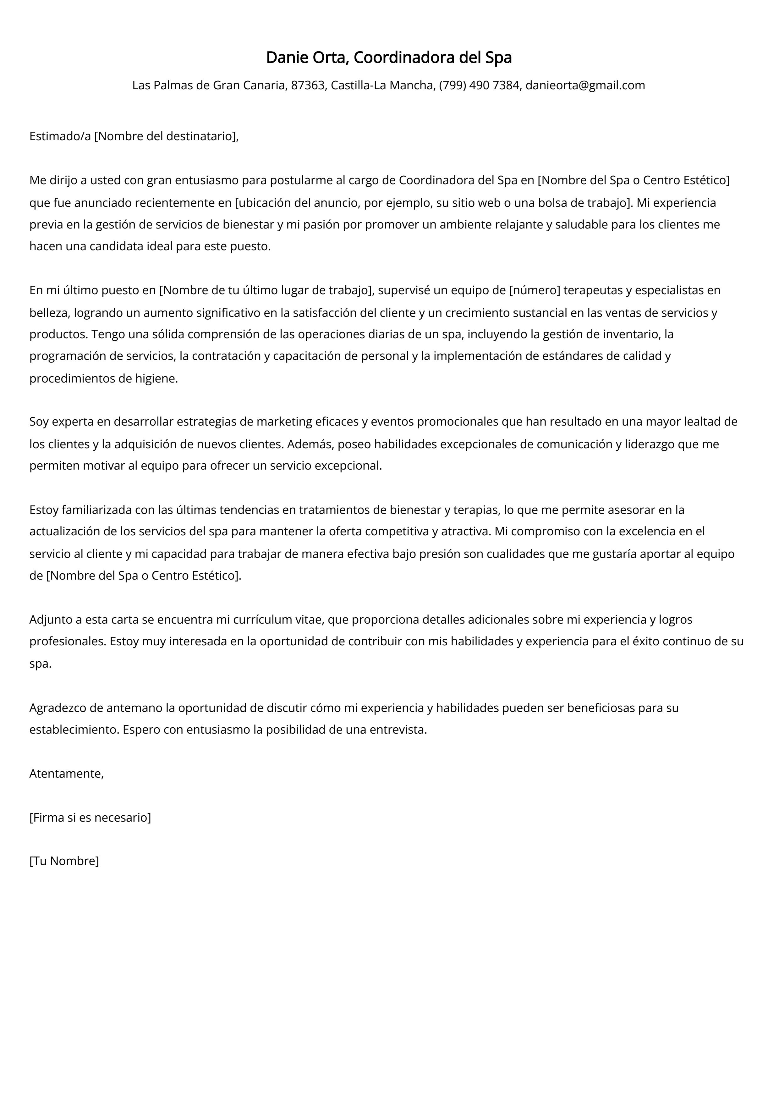 Crear carta de presentación