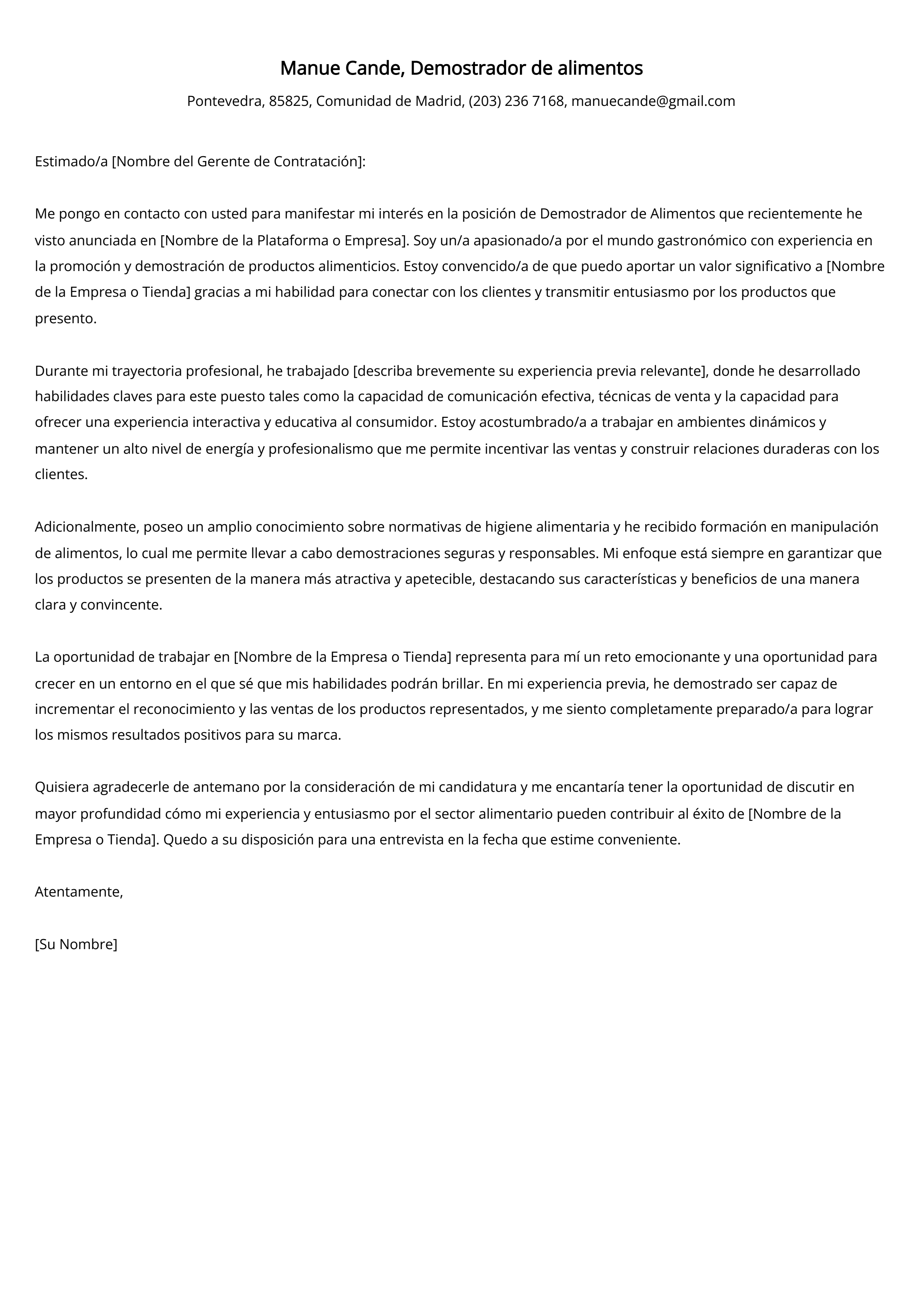 Crear carta de presentación