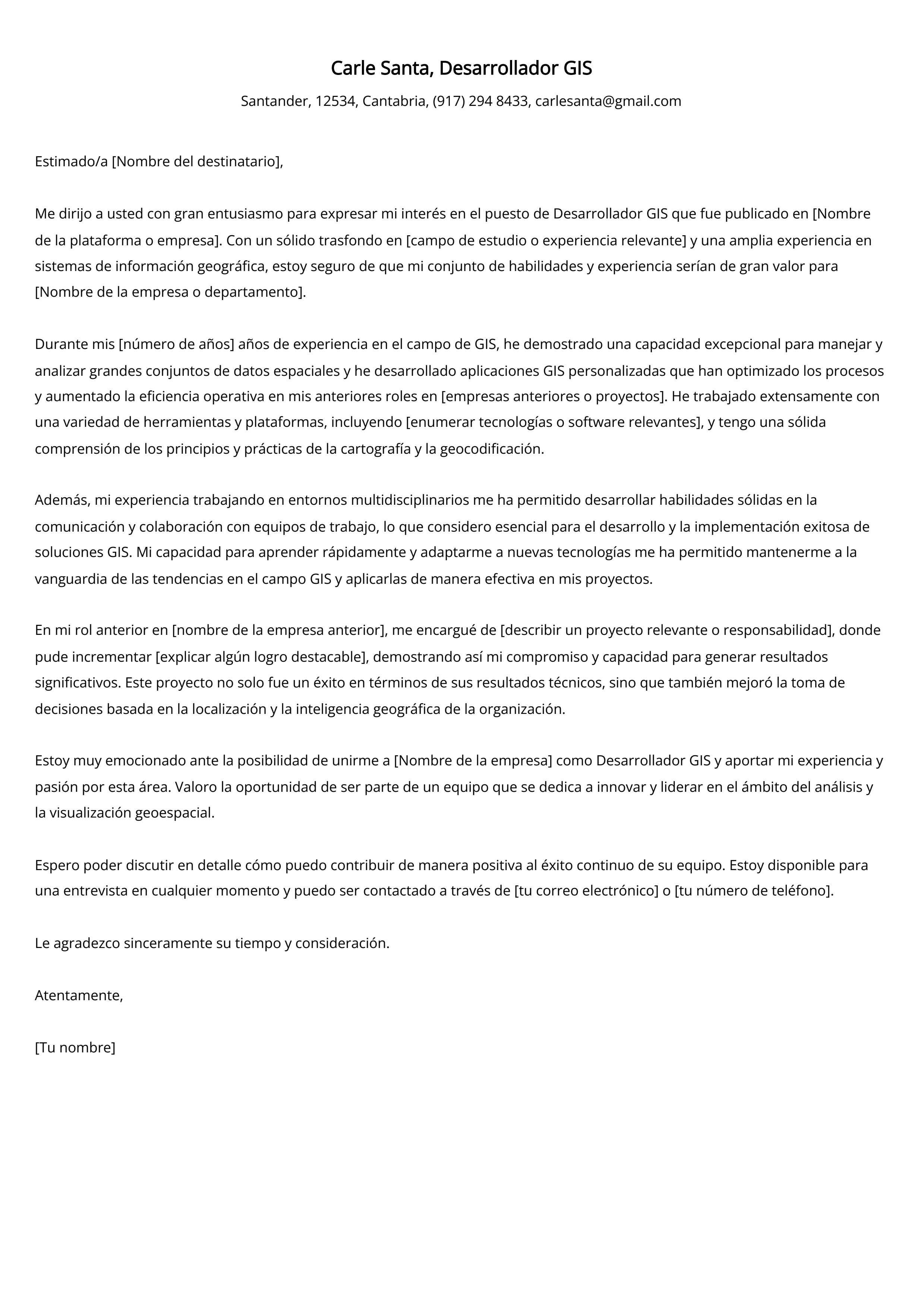 Crear carta de presentación