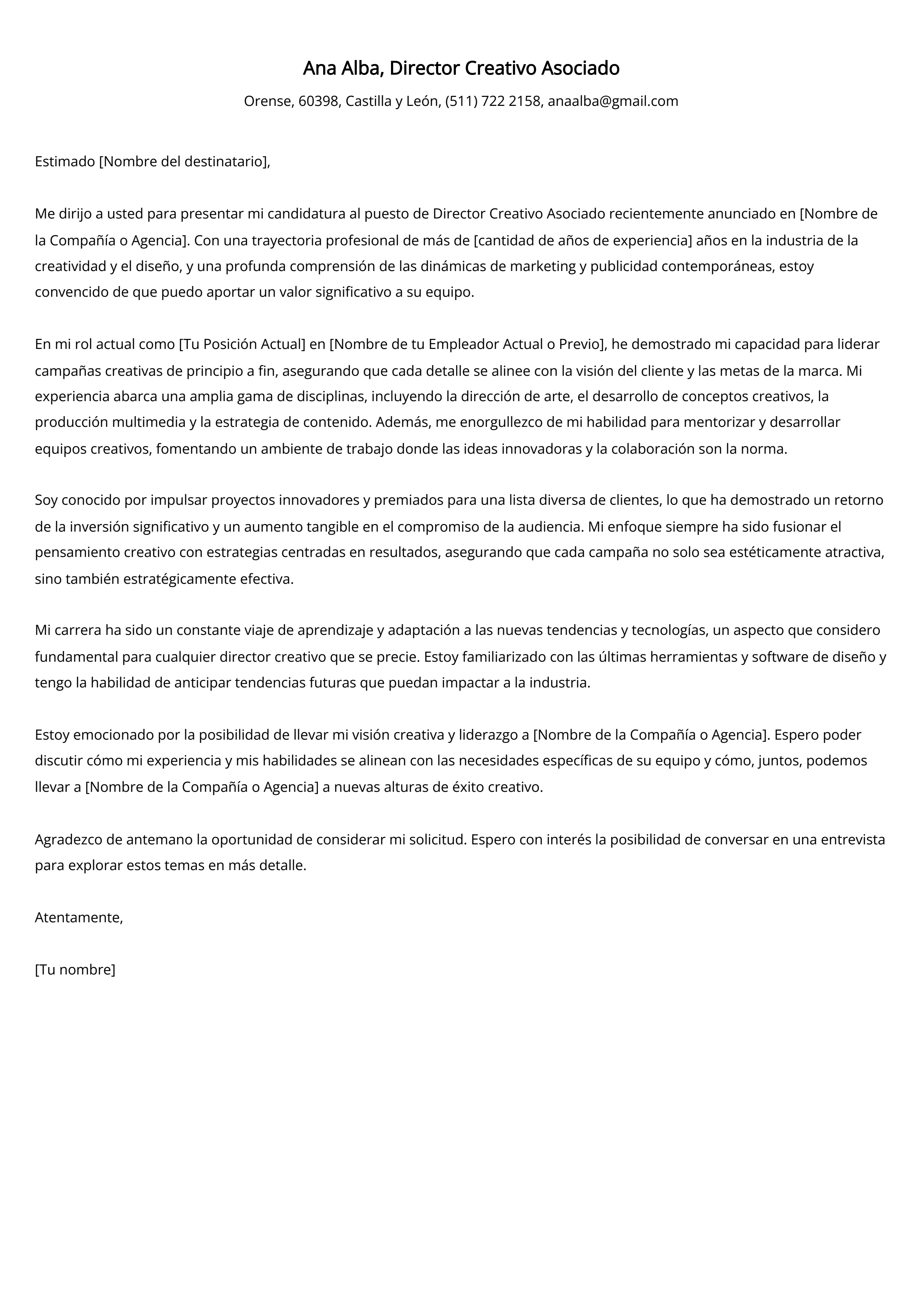 Crear carta de presentación