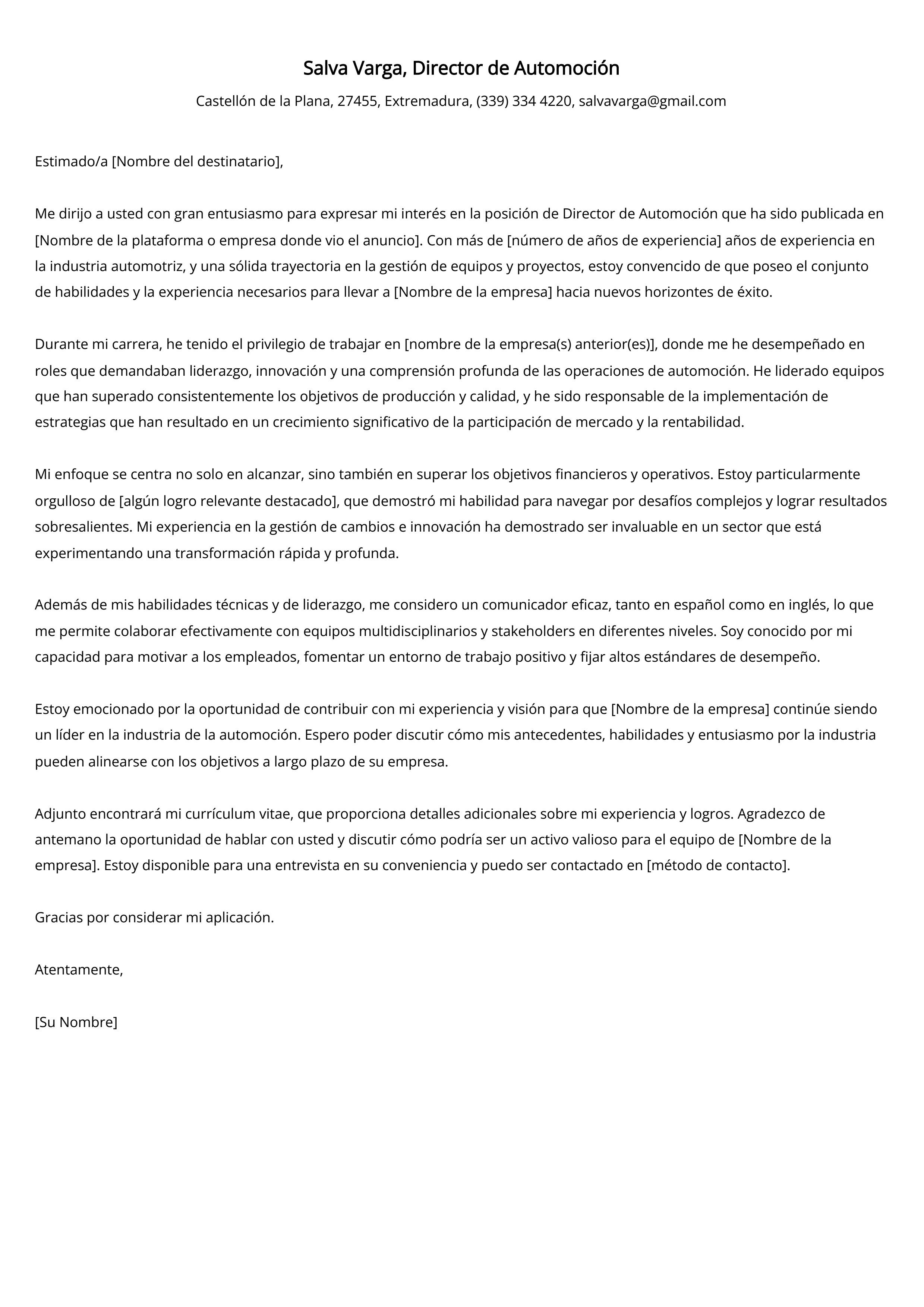 Crear carta de presentación