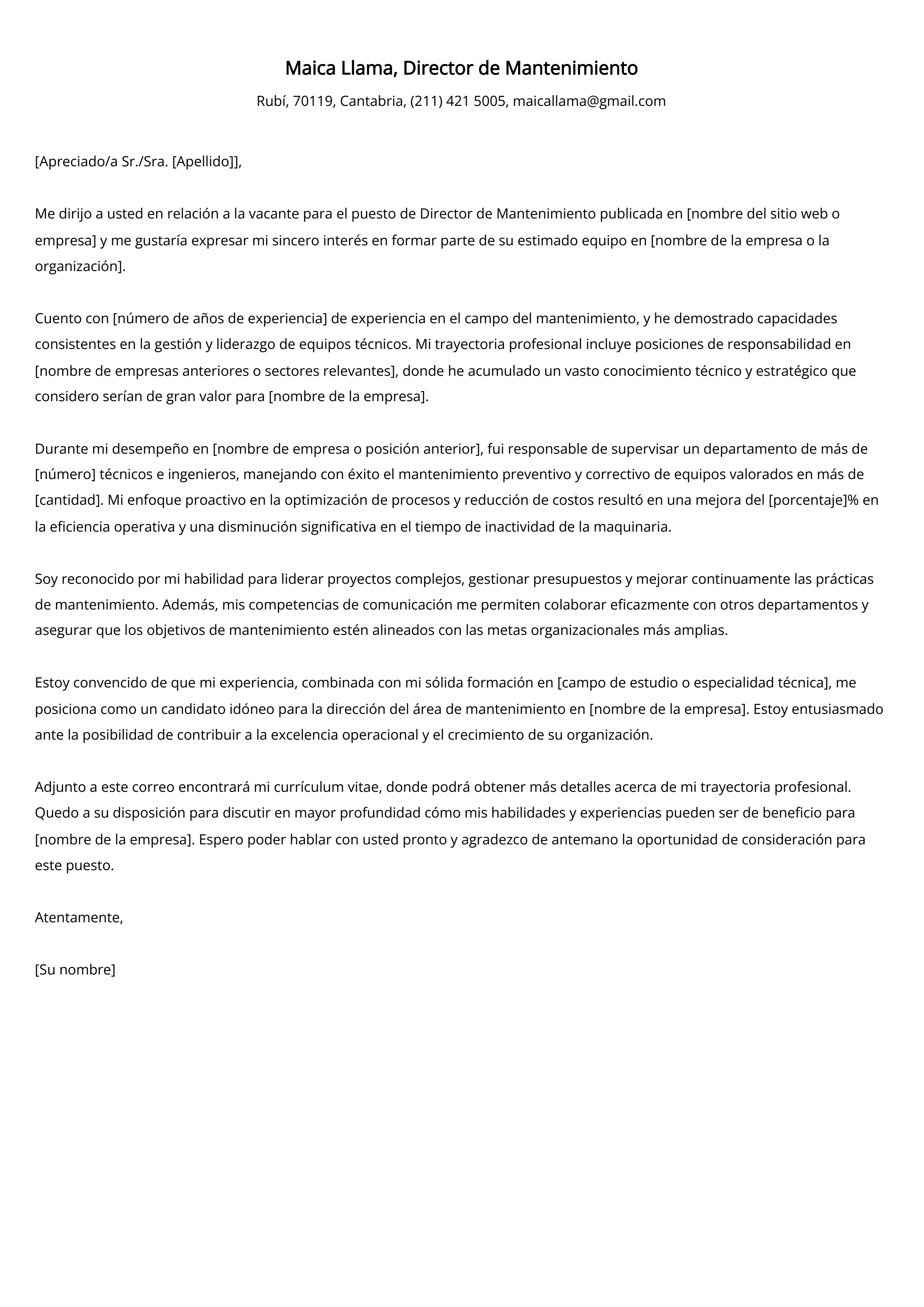 Crear carta de presentación