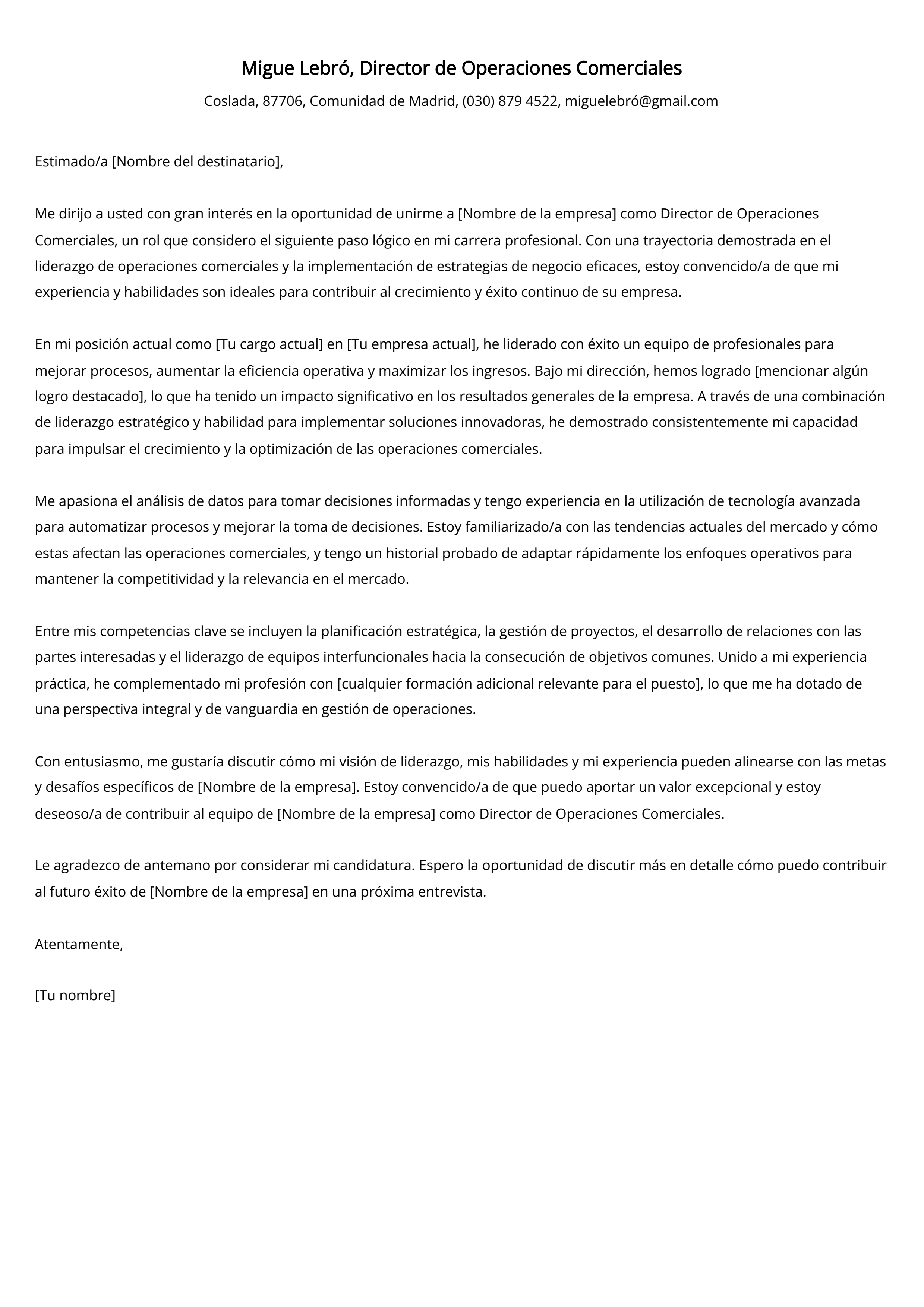 Crear carta de presentación