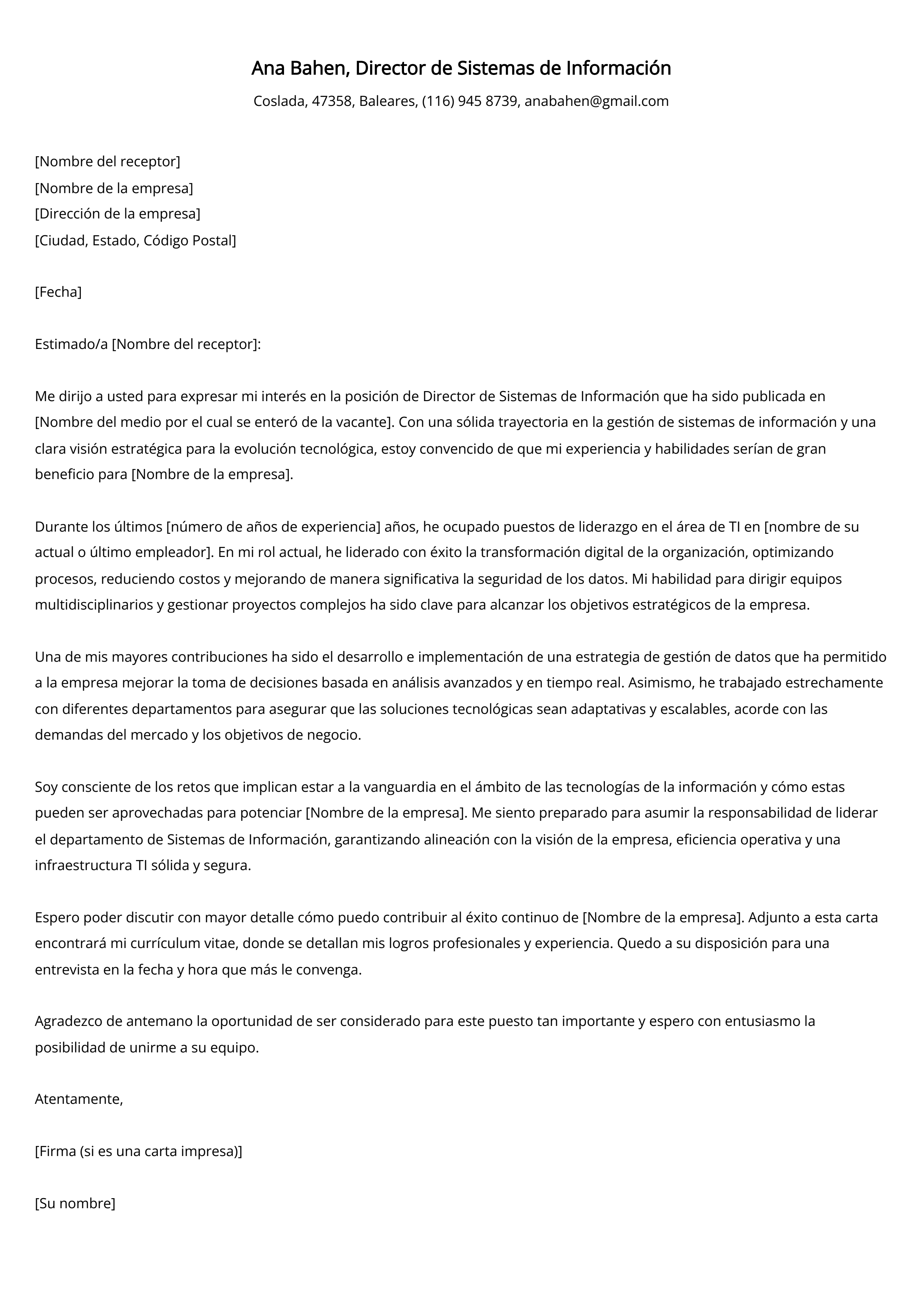 Crear carta de presentación