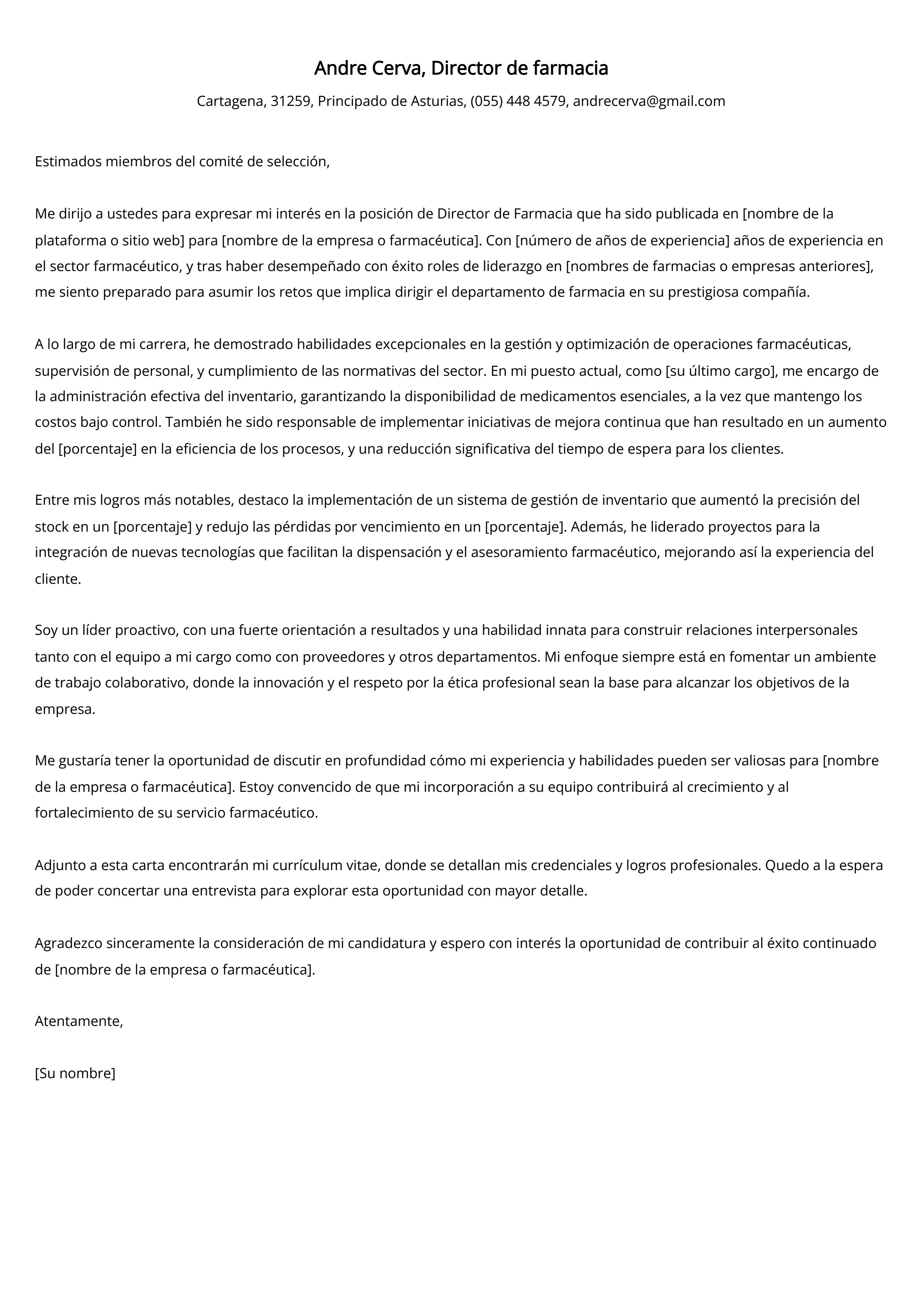 Crear carta de presentación