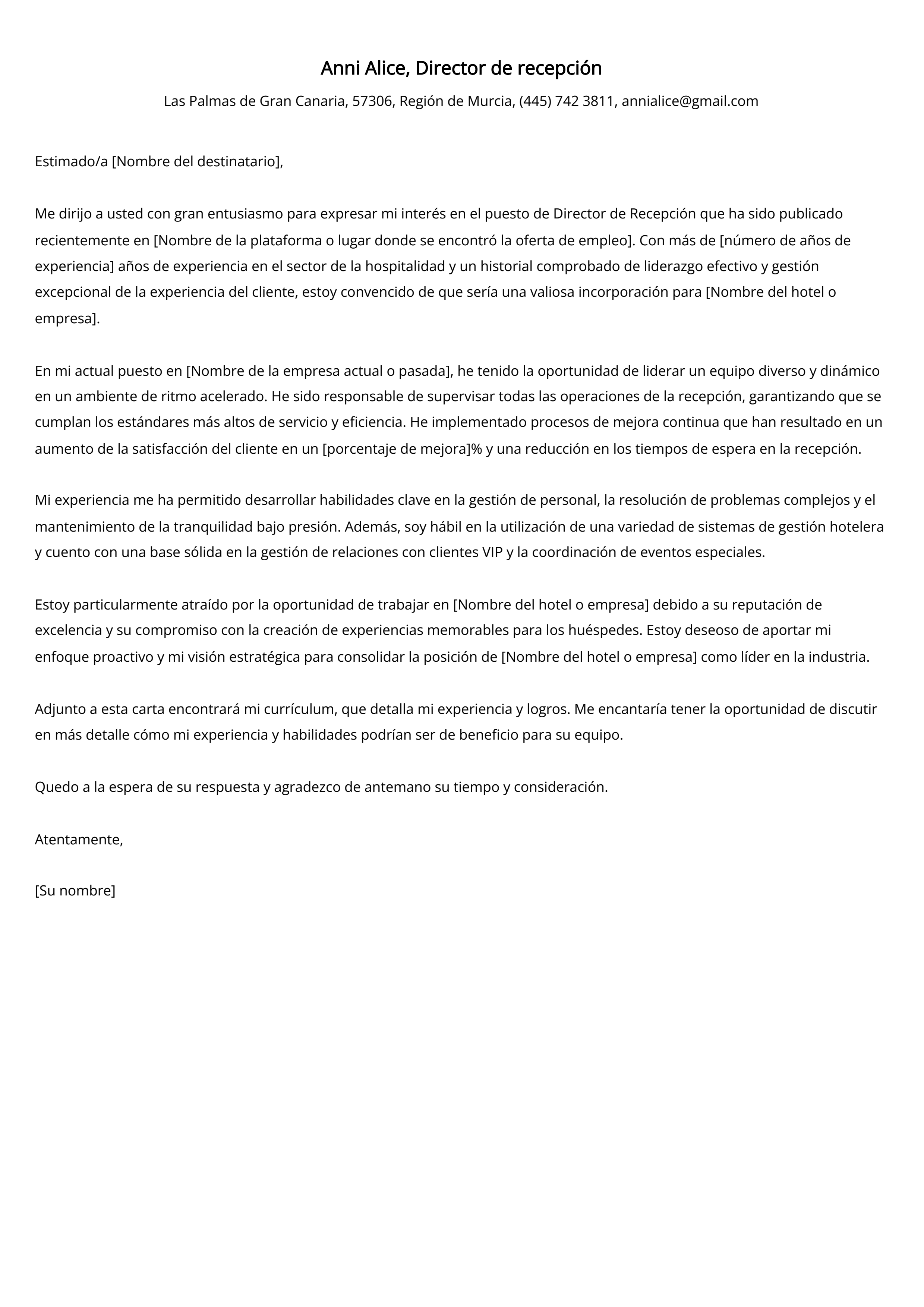 Crear carta de presentación