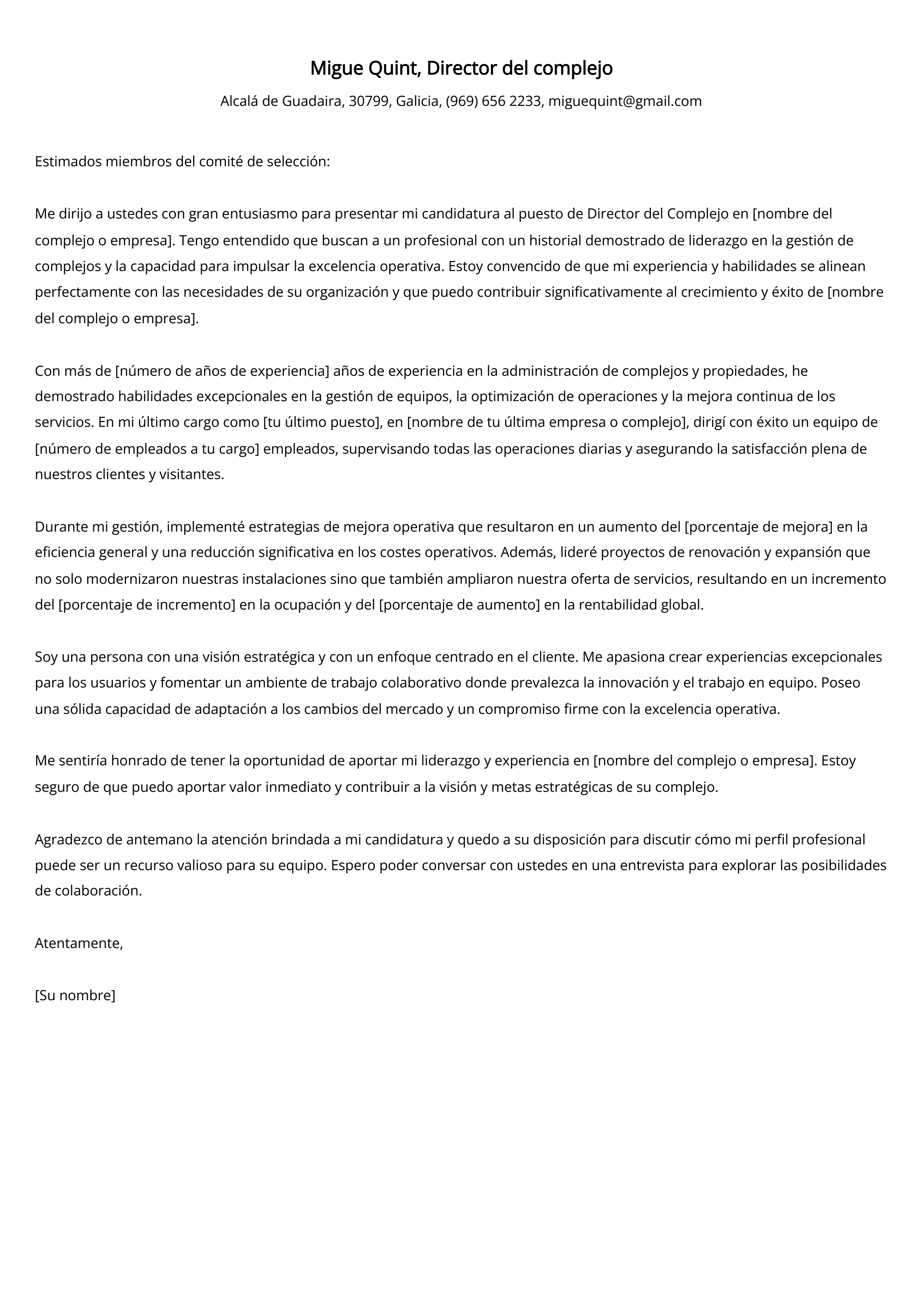 Crear carta de presentación