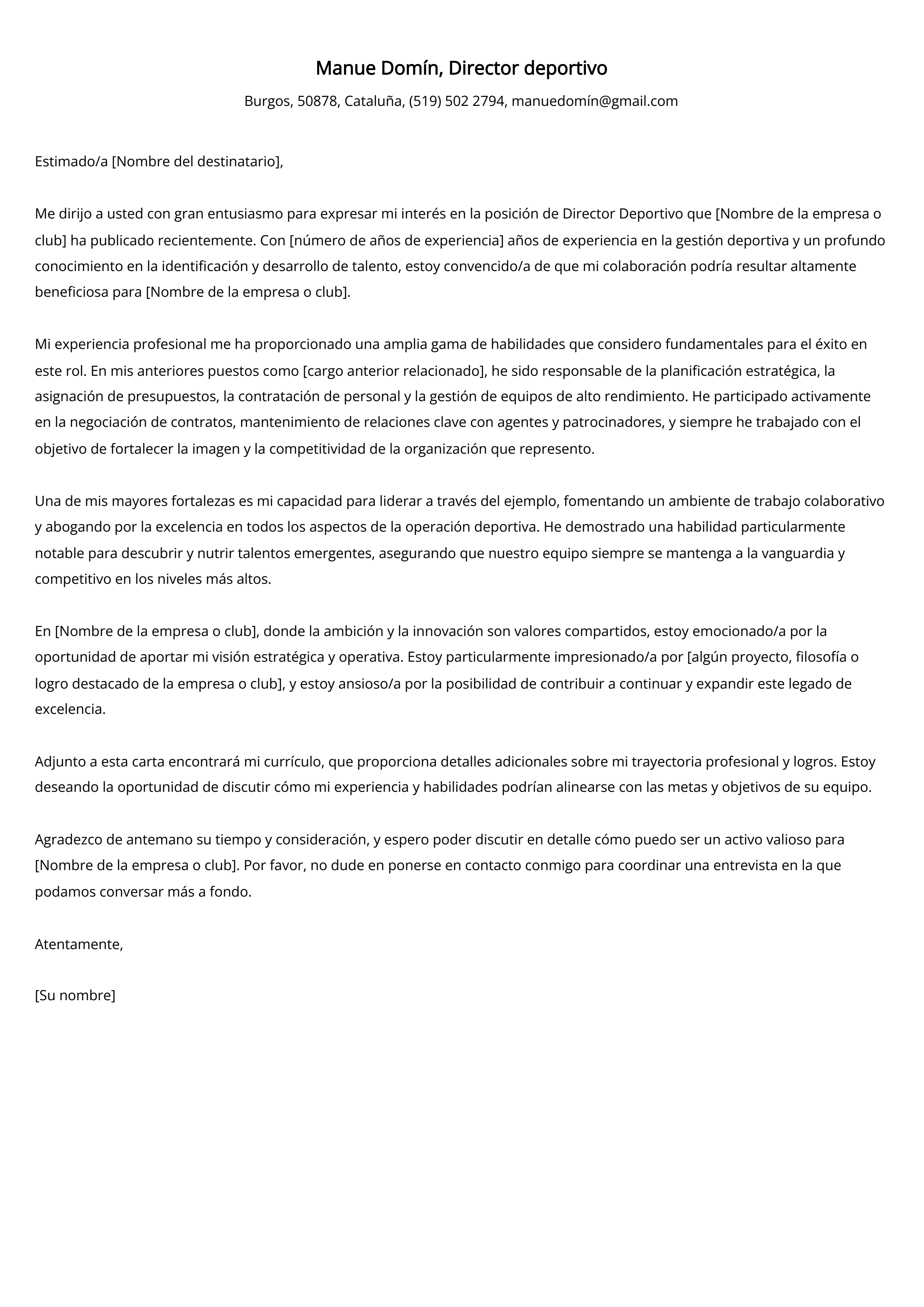 Crear carta de presentación