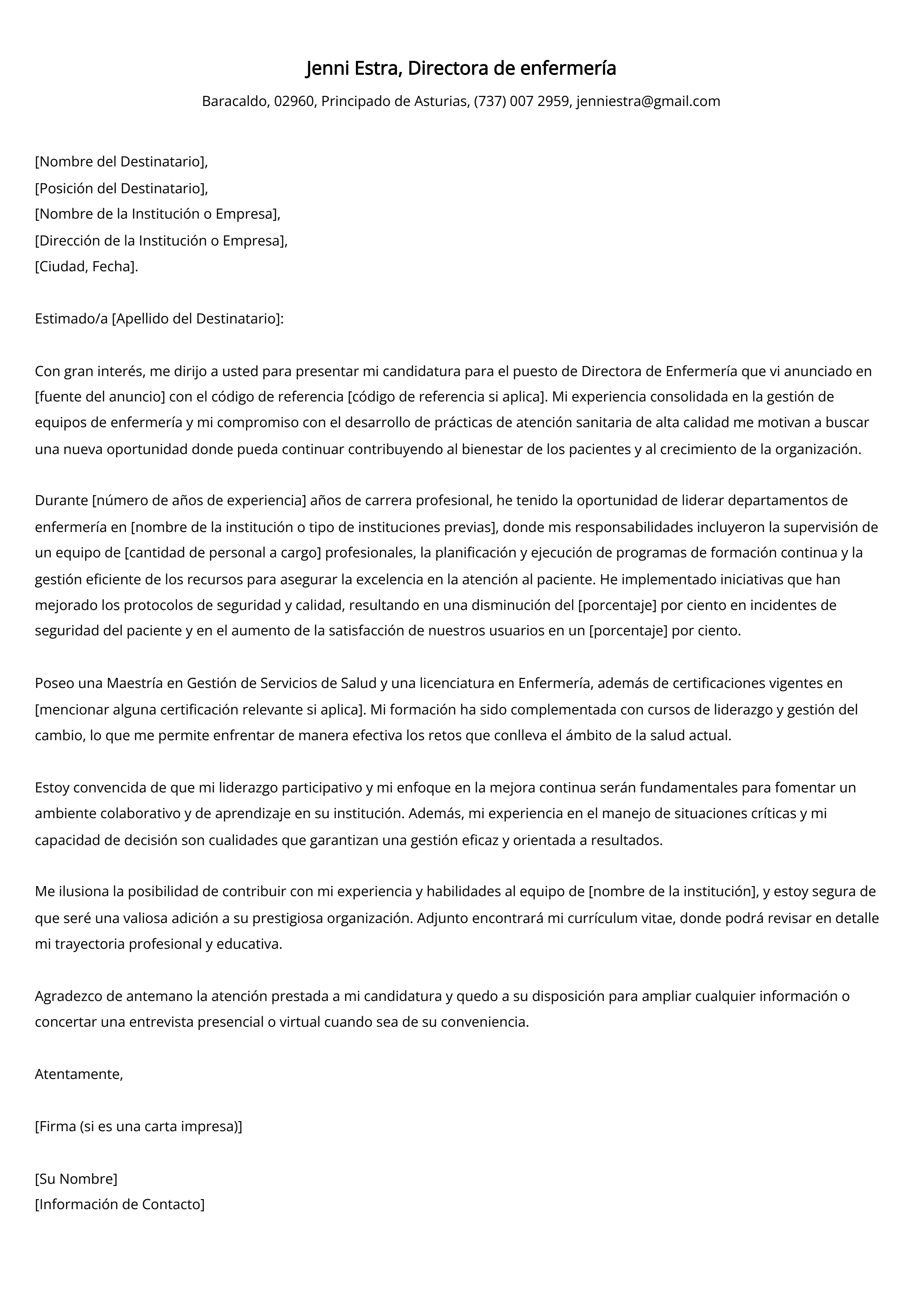 Crear carta de presentación