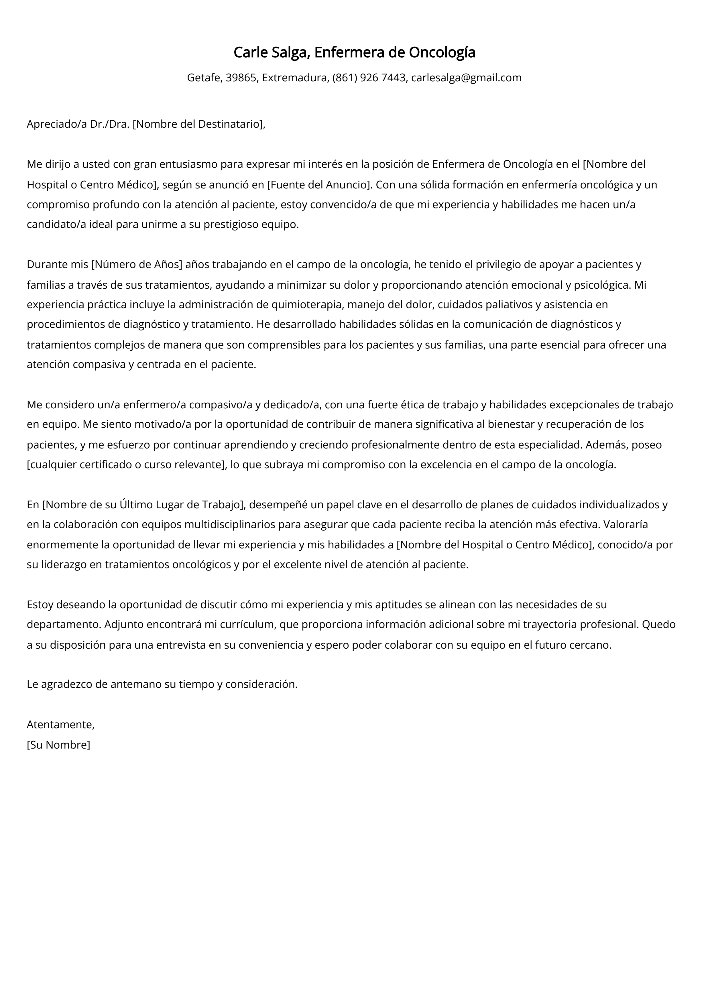 Crear carta de presentación