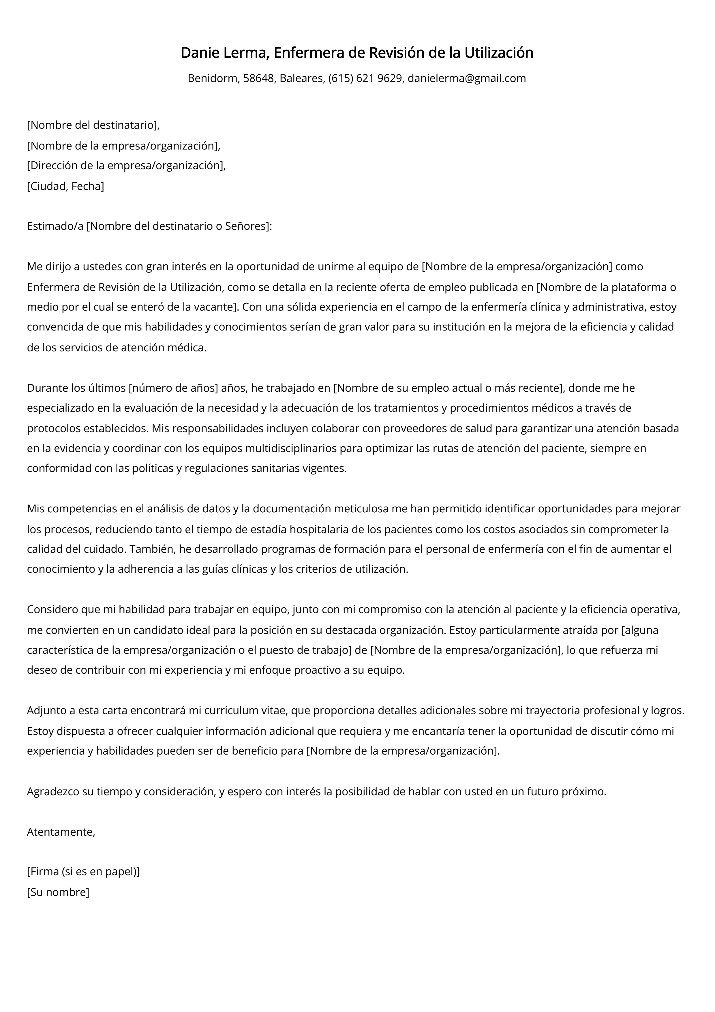 Crear carta de presentación