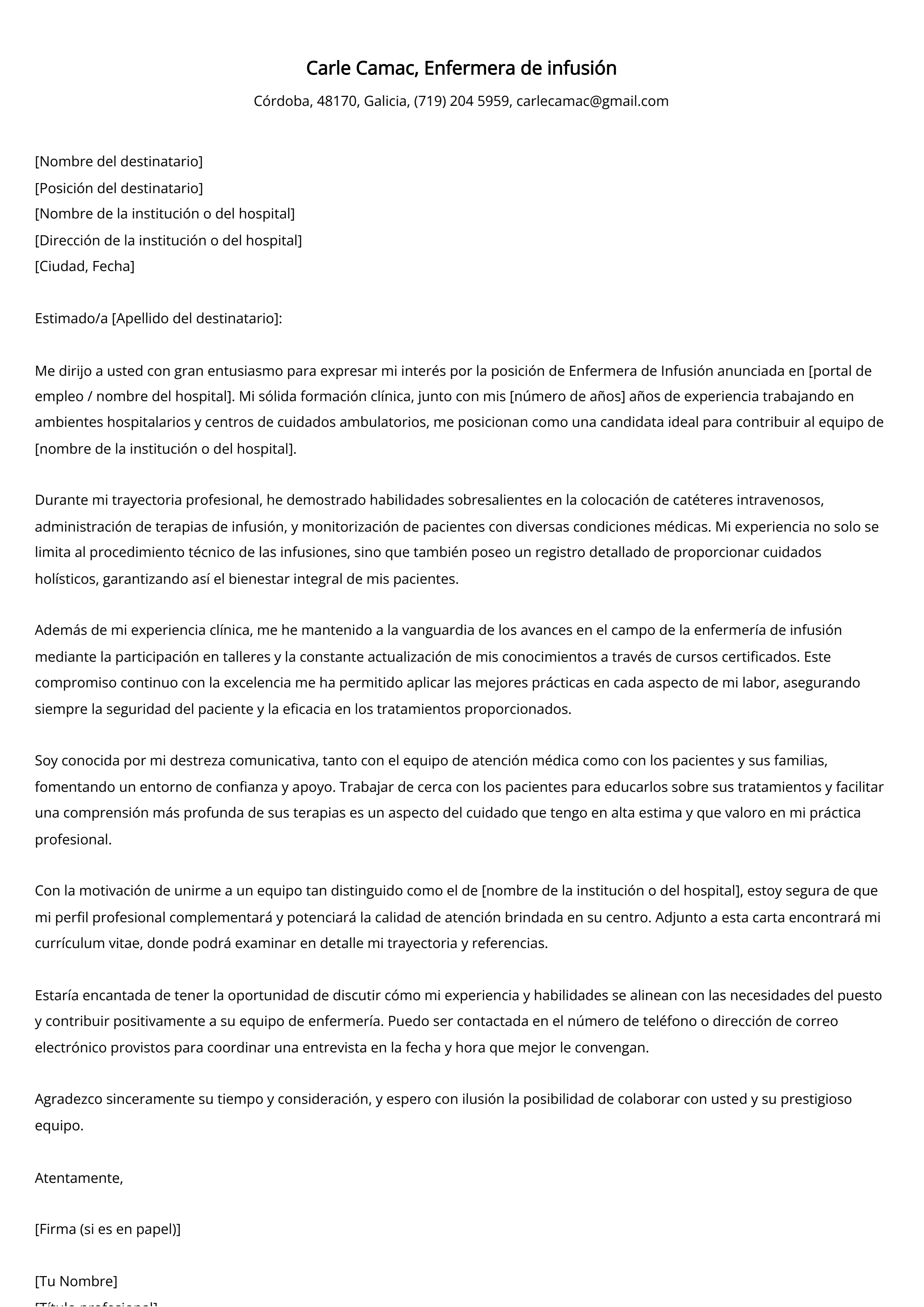 Crear carta de presentación