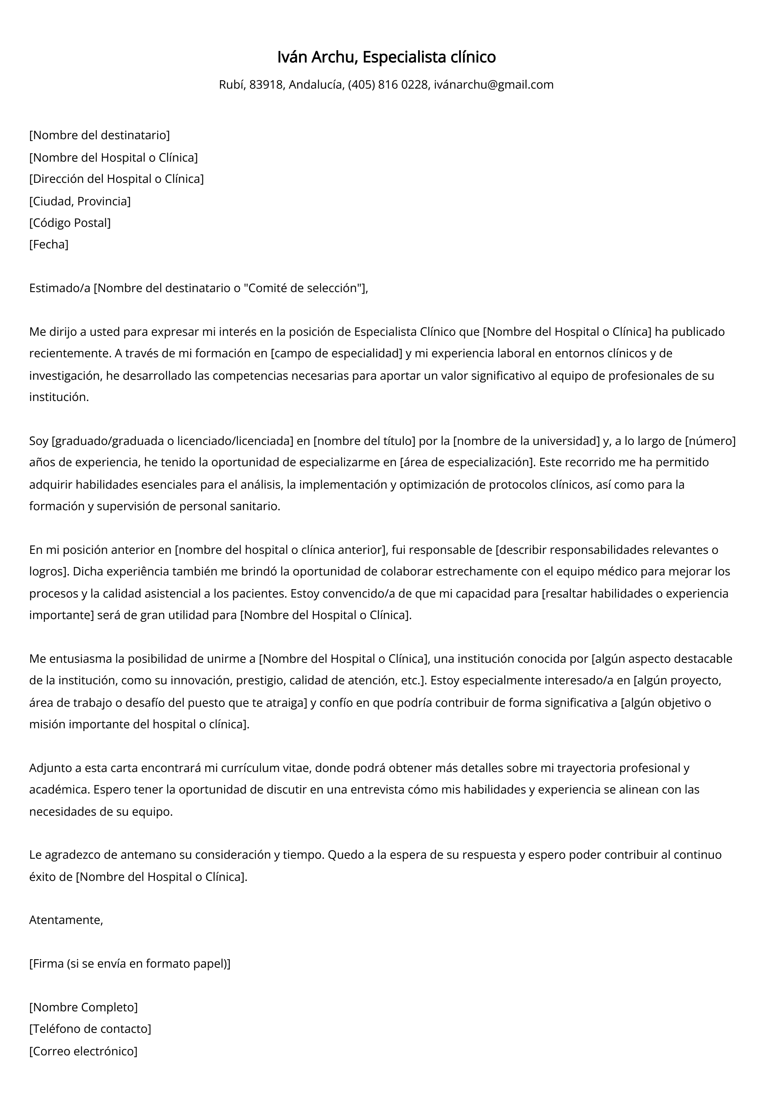 Crear carta de presentación