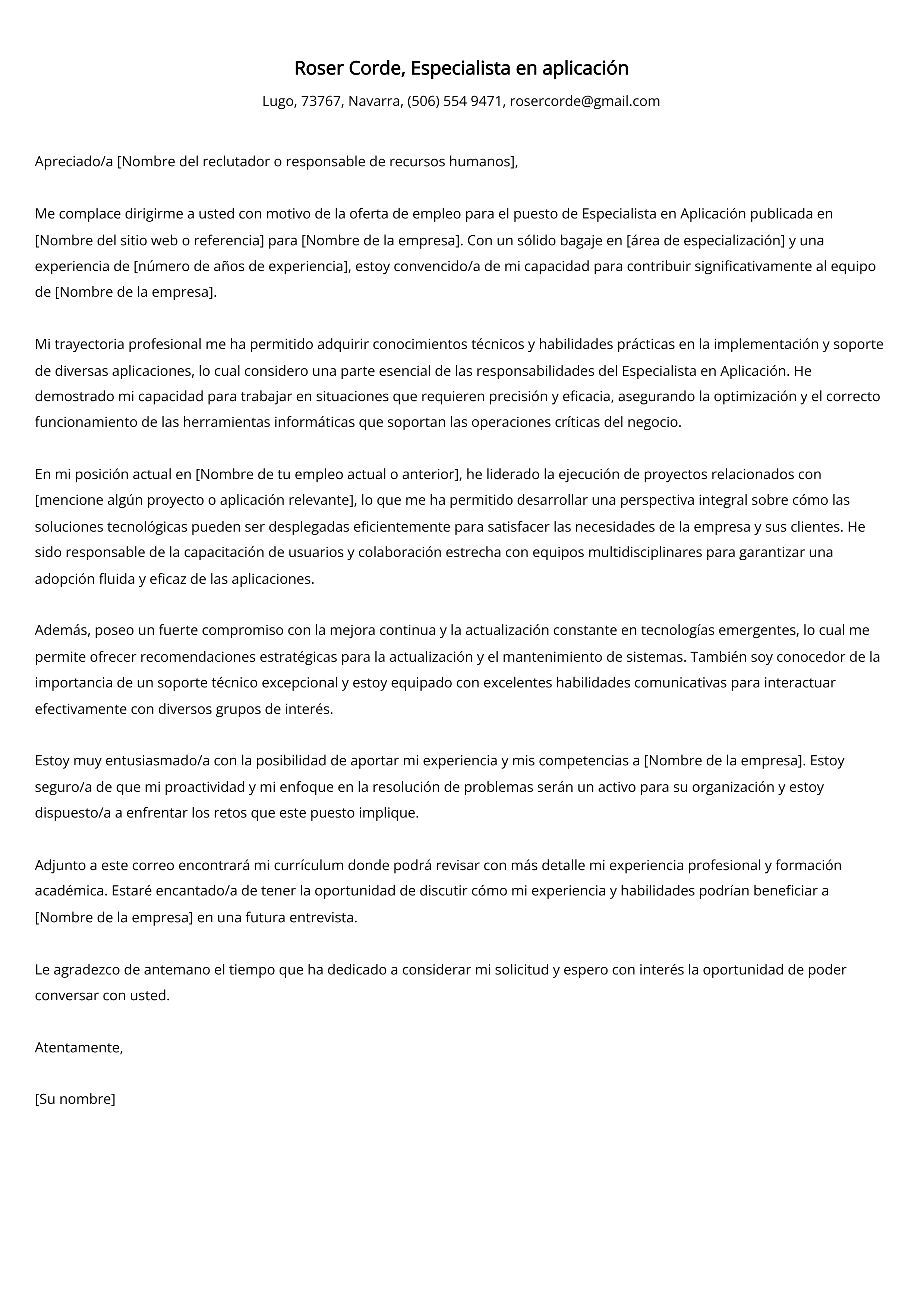 Crear carta de presentación