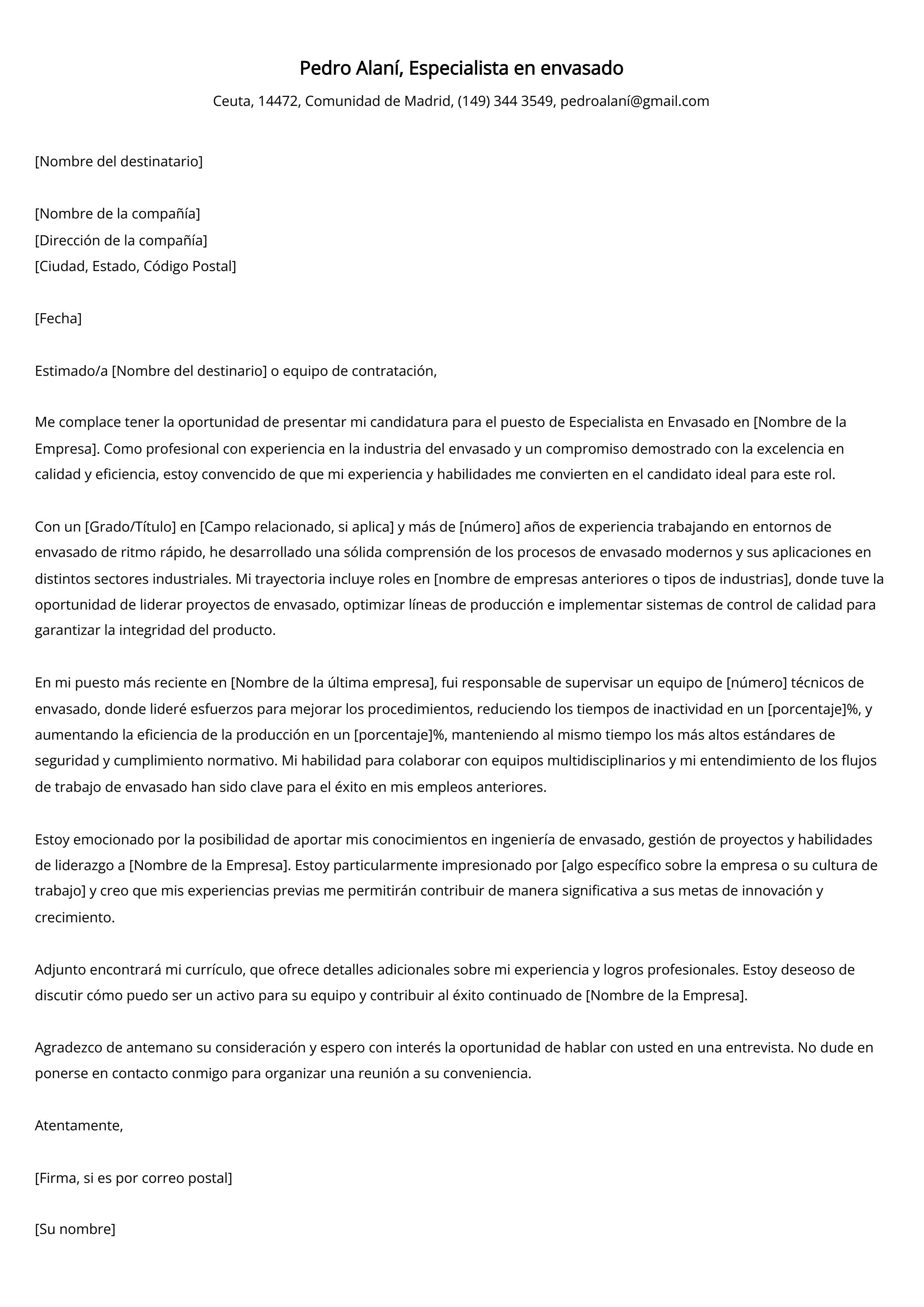 Crear carta de presentación