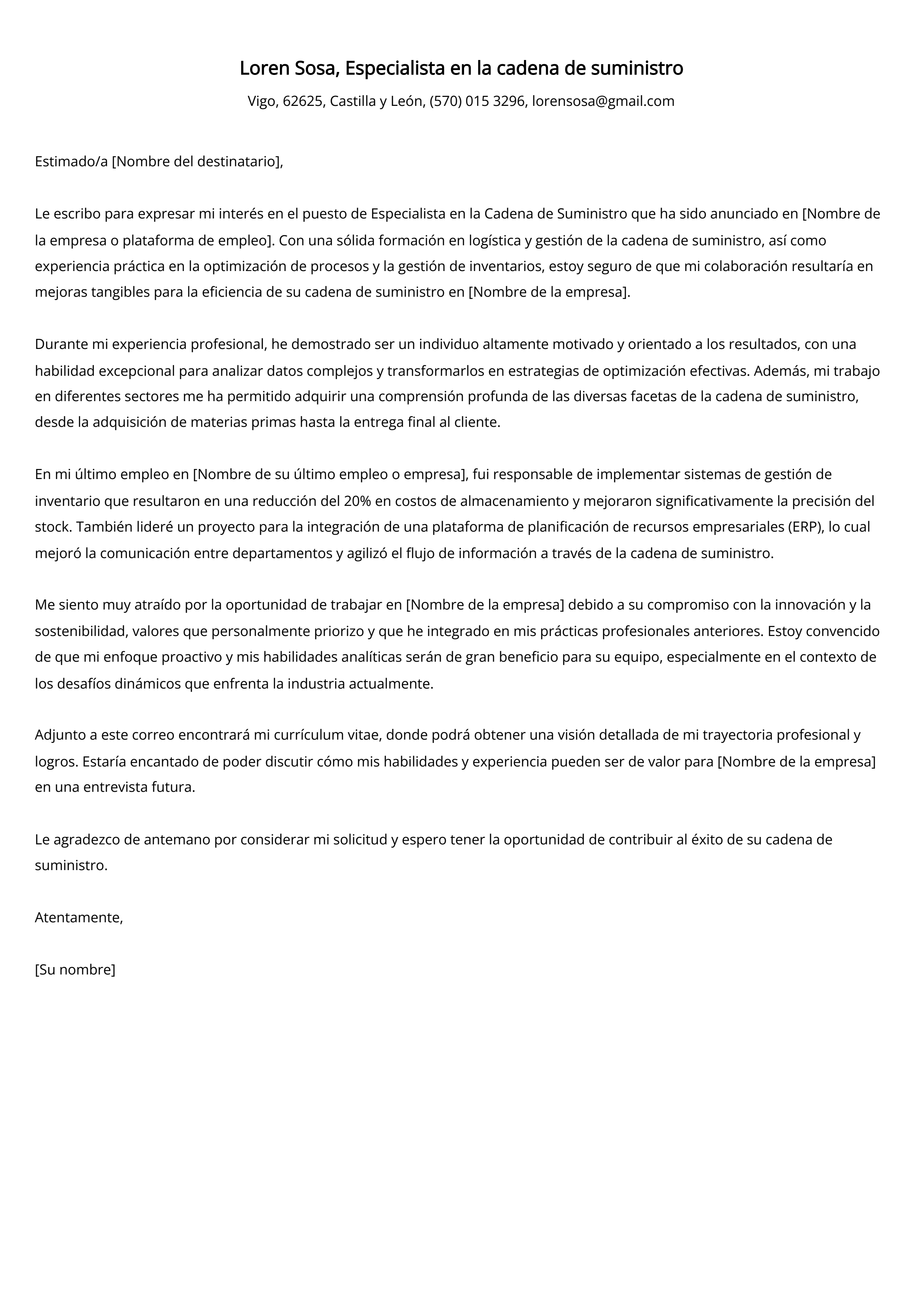 Crear carta de presentación