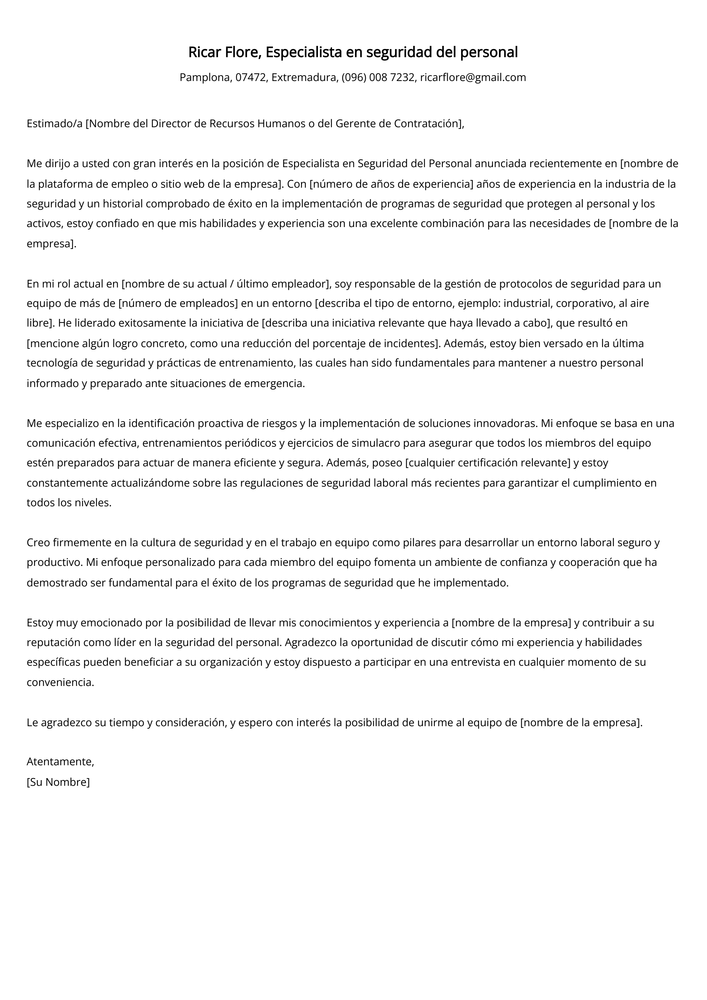 Crear carta de presentación