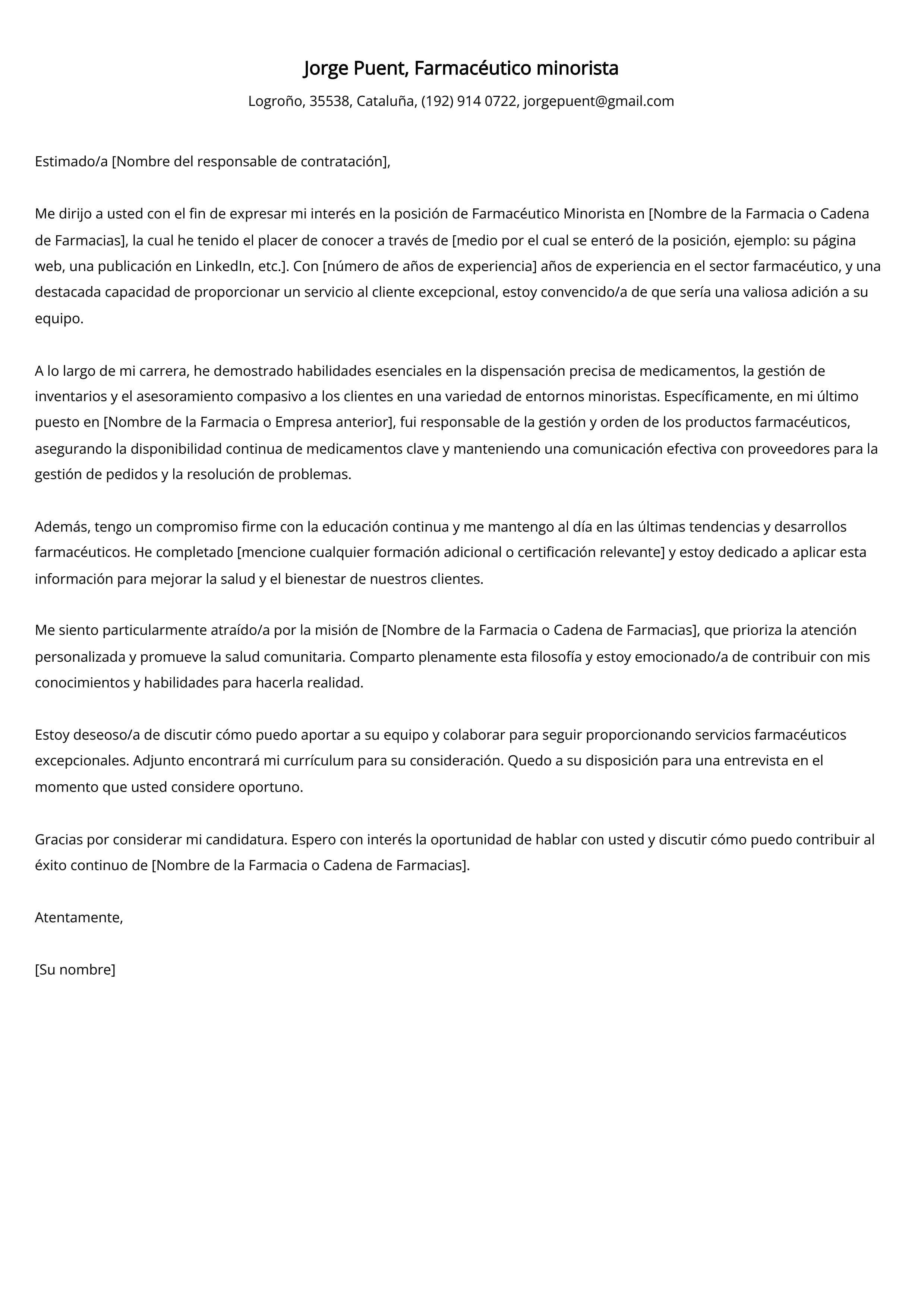 Crear carta de presentación