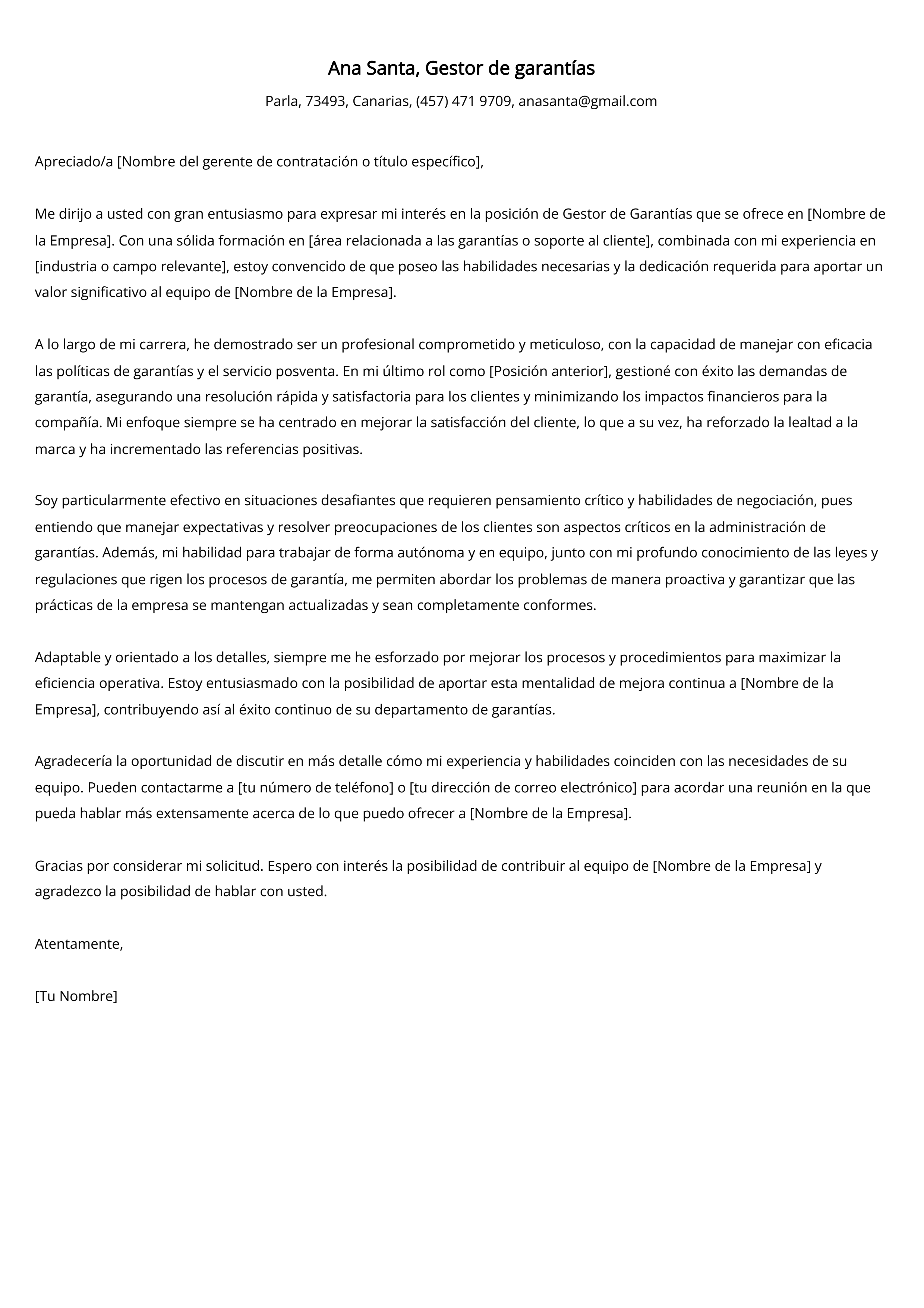 Crear carta de presentación