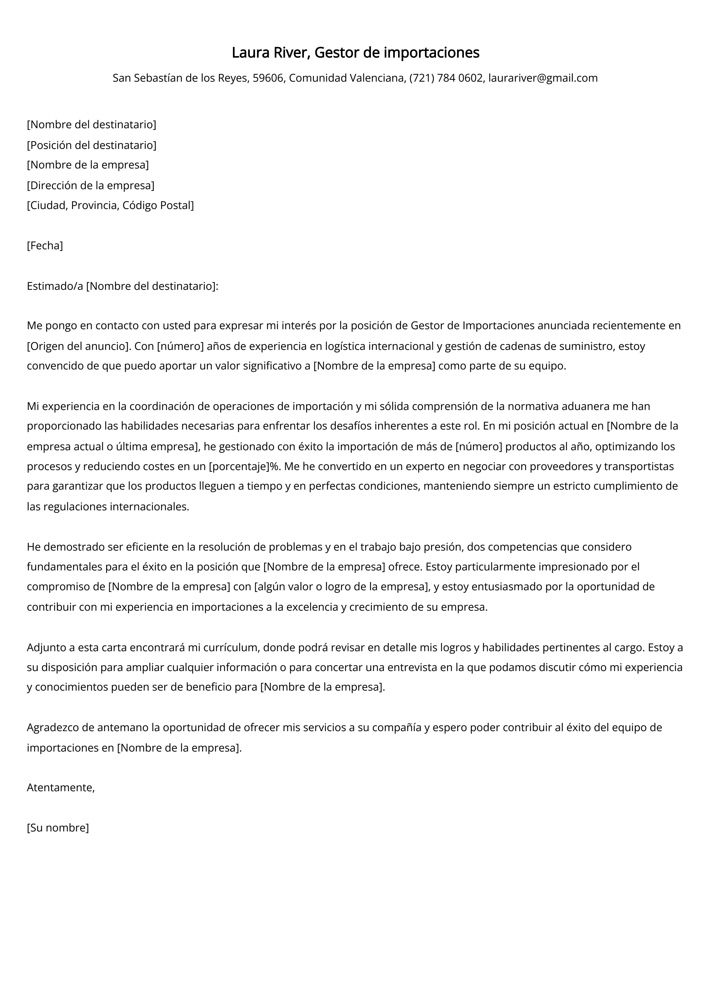 Crear carta de presentación