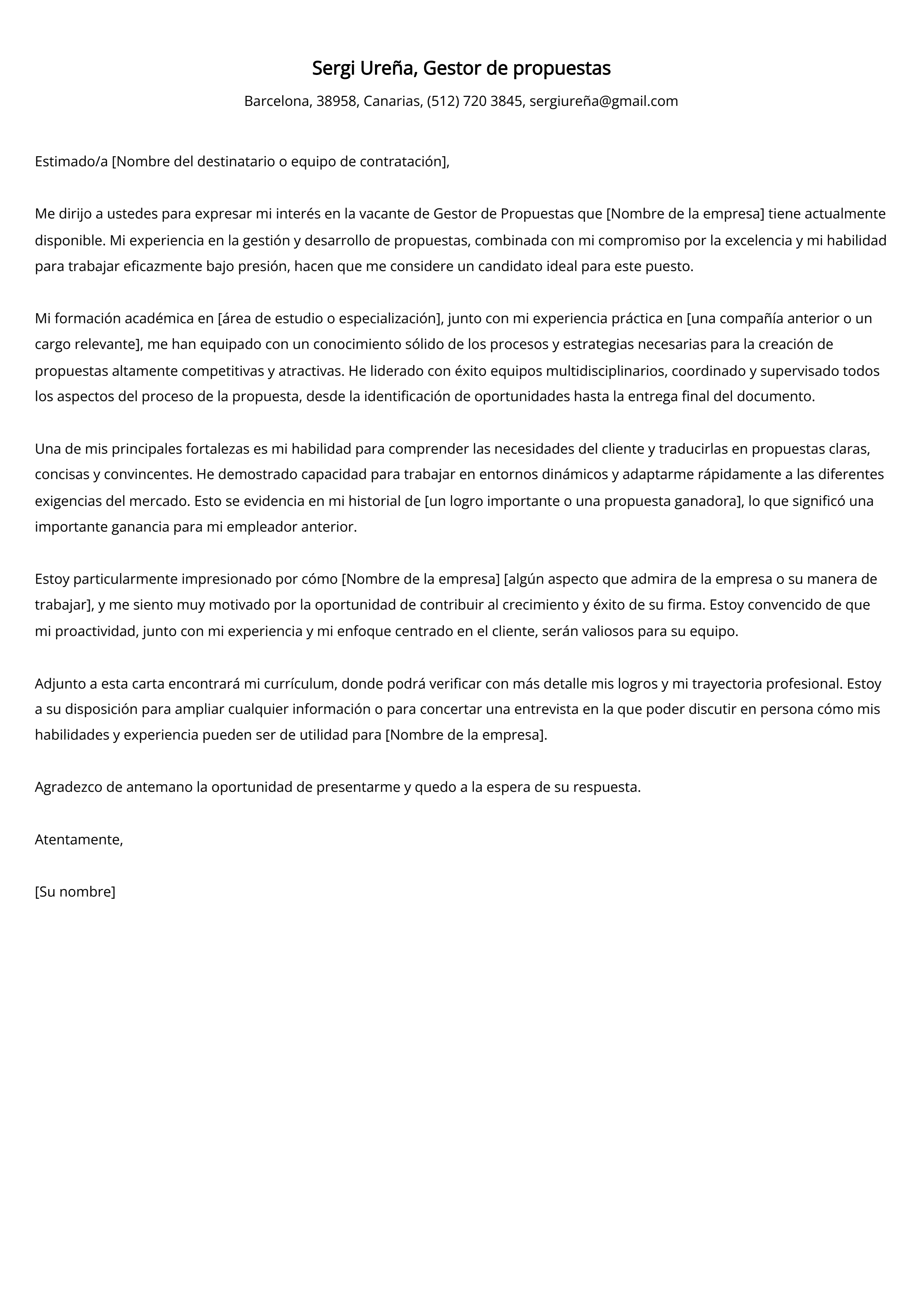 Crear carta de presentación