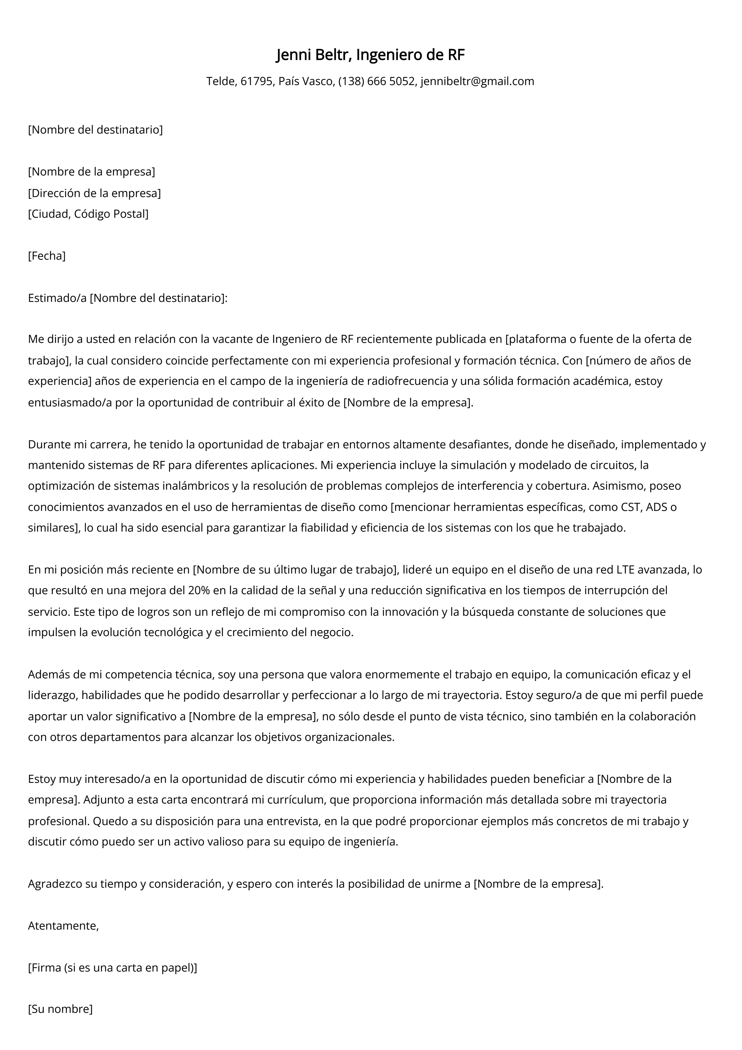 Crear carta de presentación