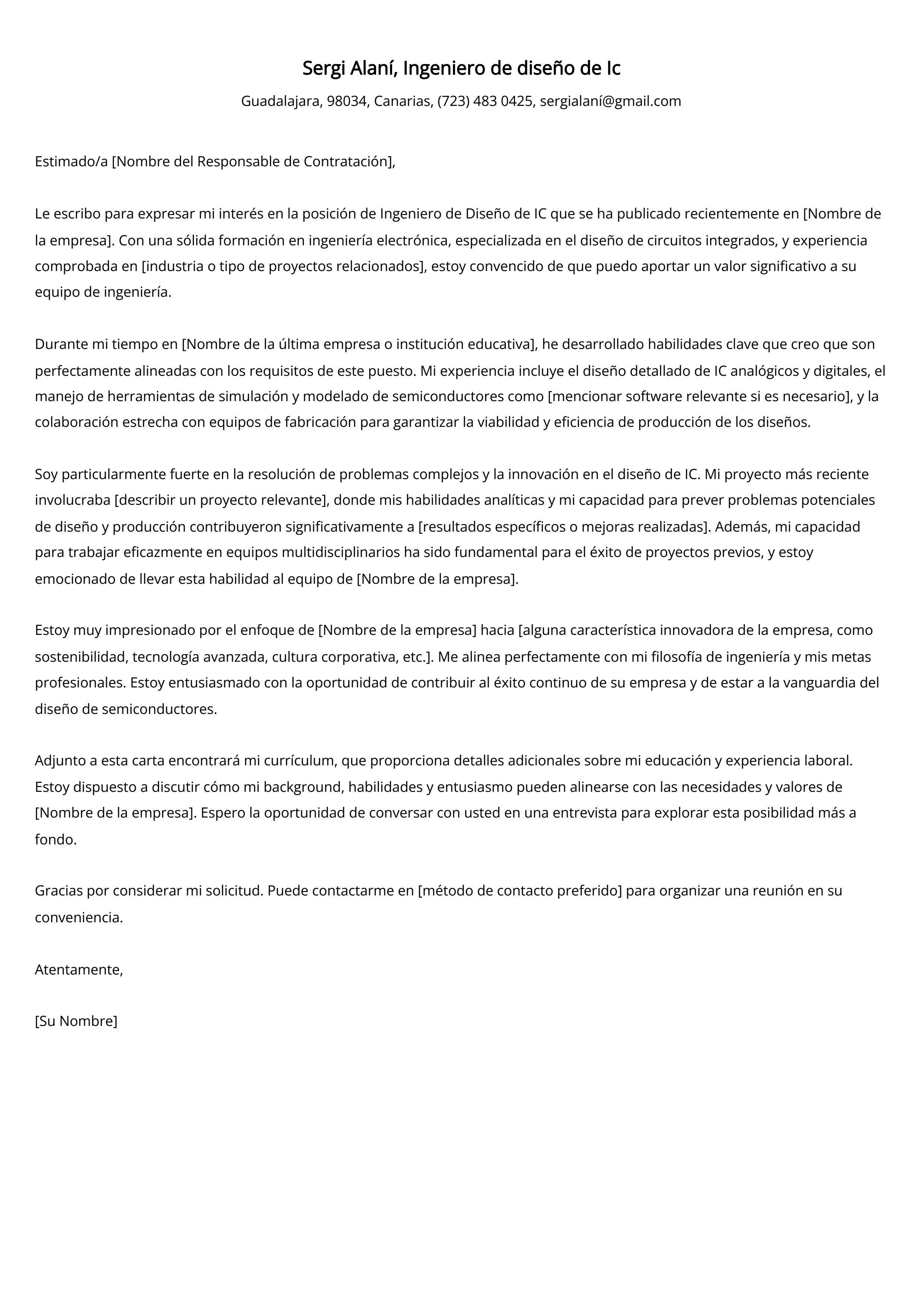 Crear carta de presentación