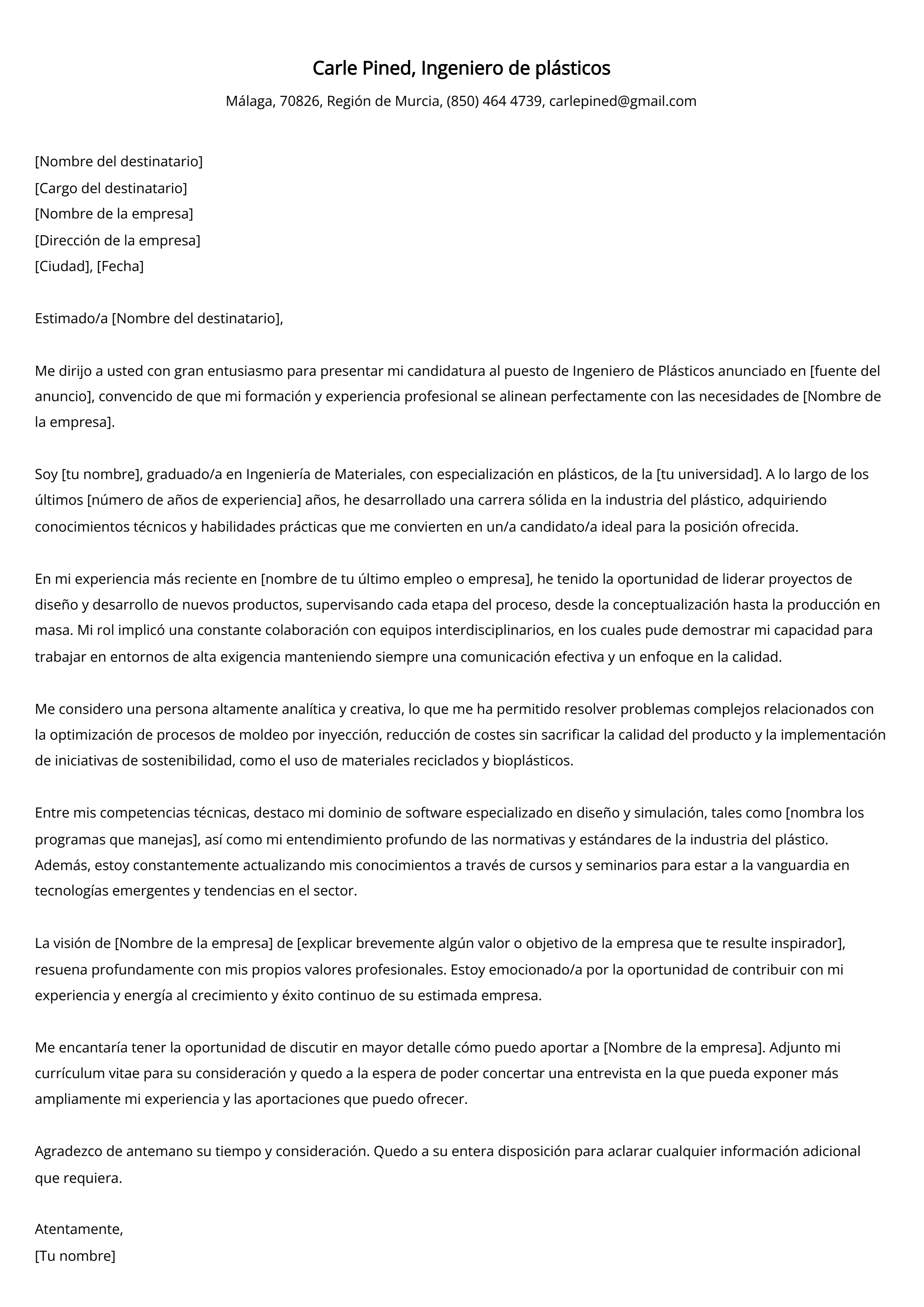 Crear carta de presentación