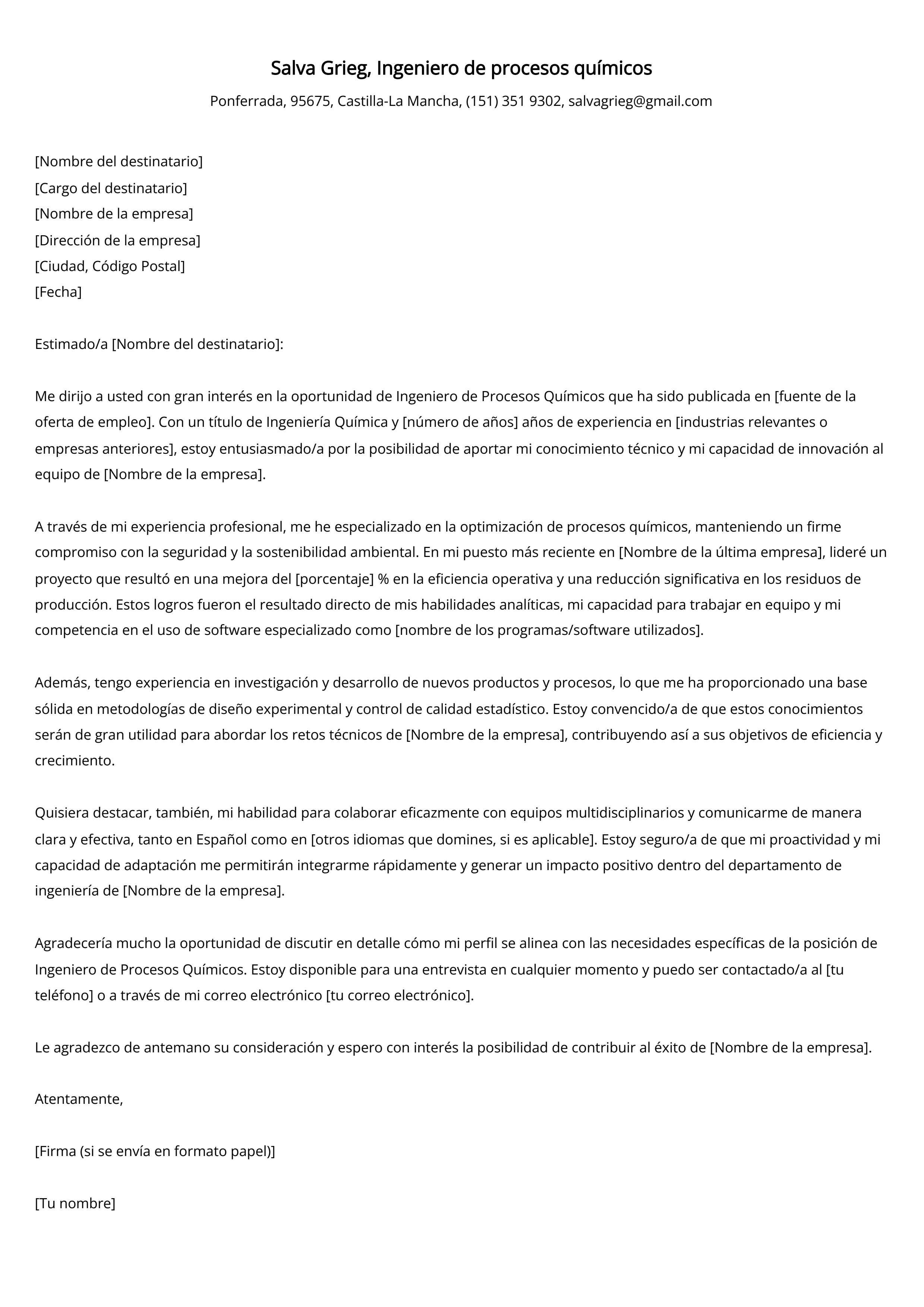 Crear carta de presentación