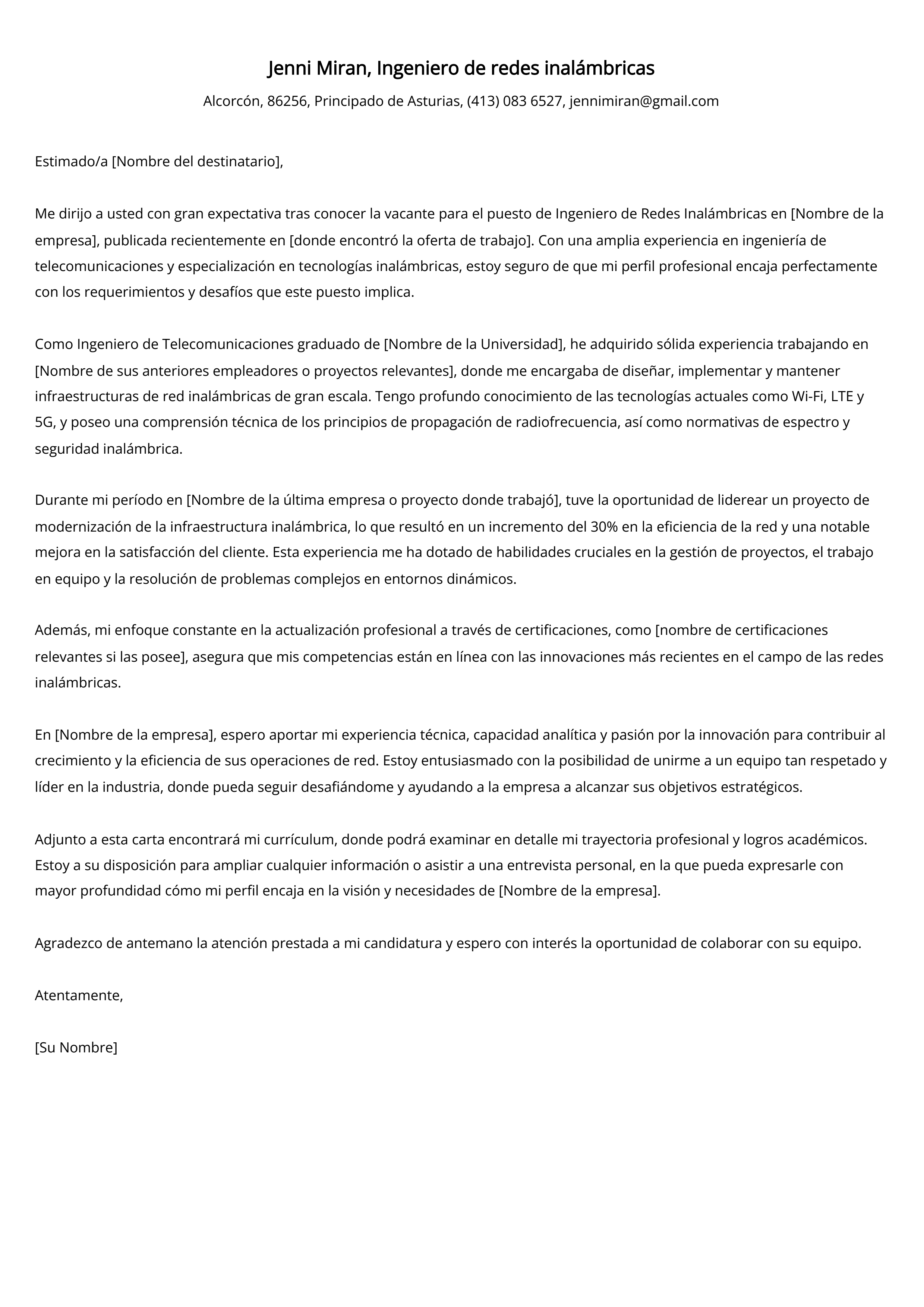 Crear carta de presentación