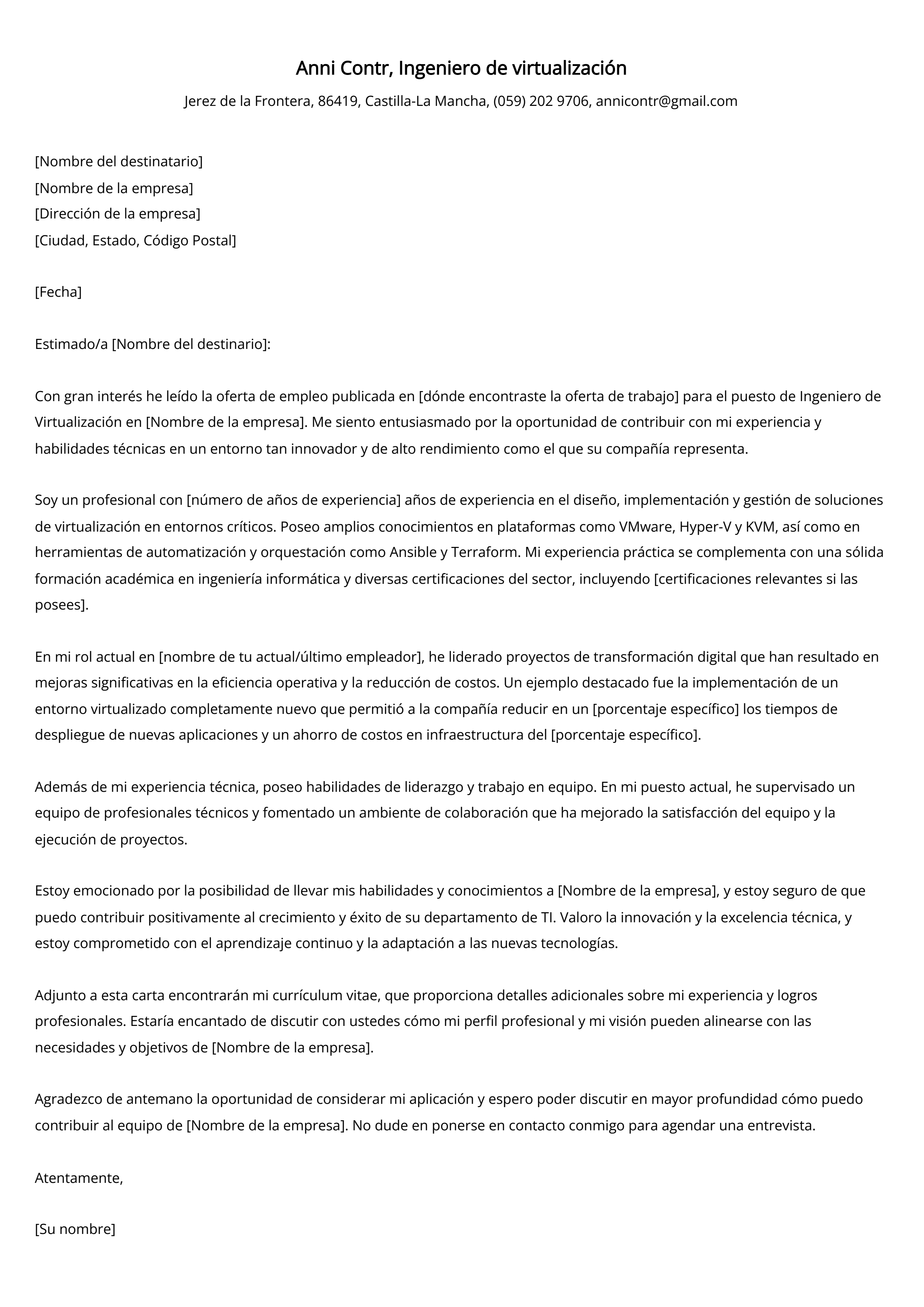 Crear carta de presentación