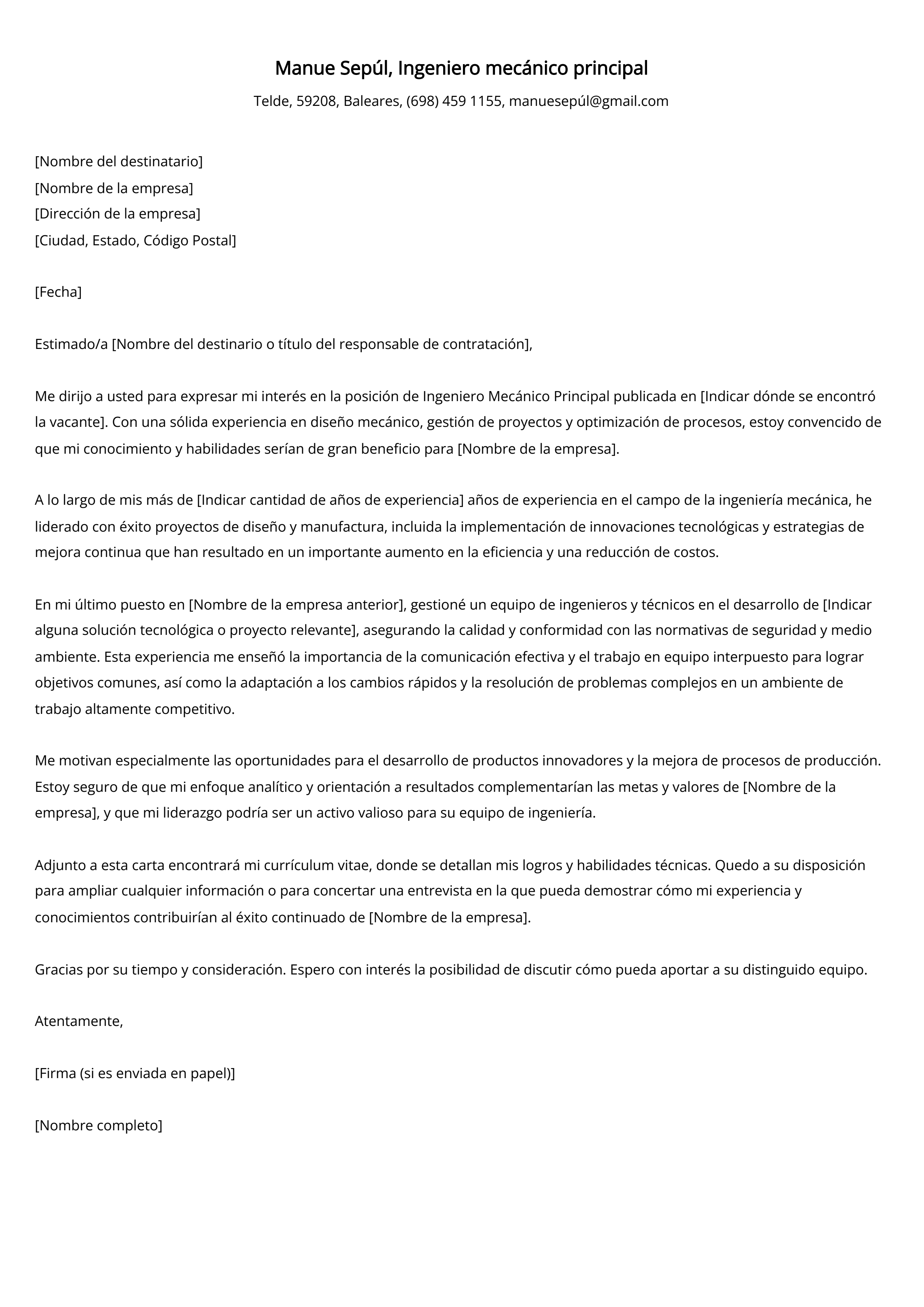 Crear carta de presentación