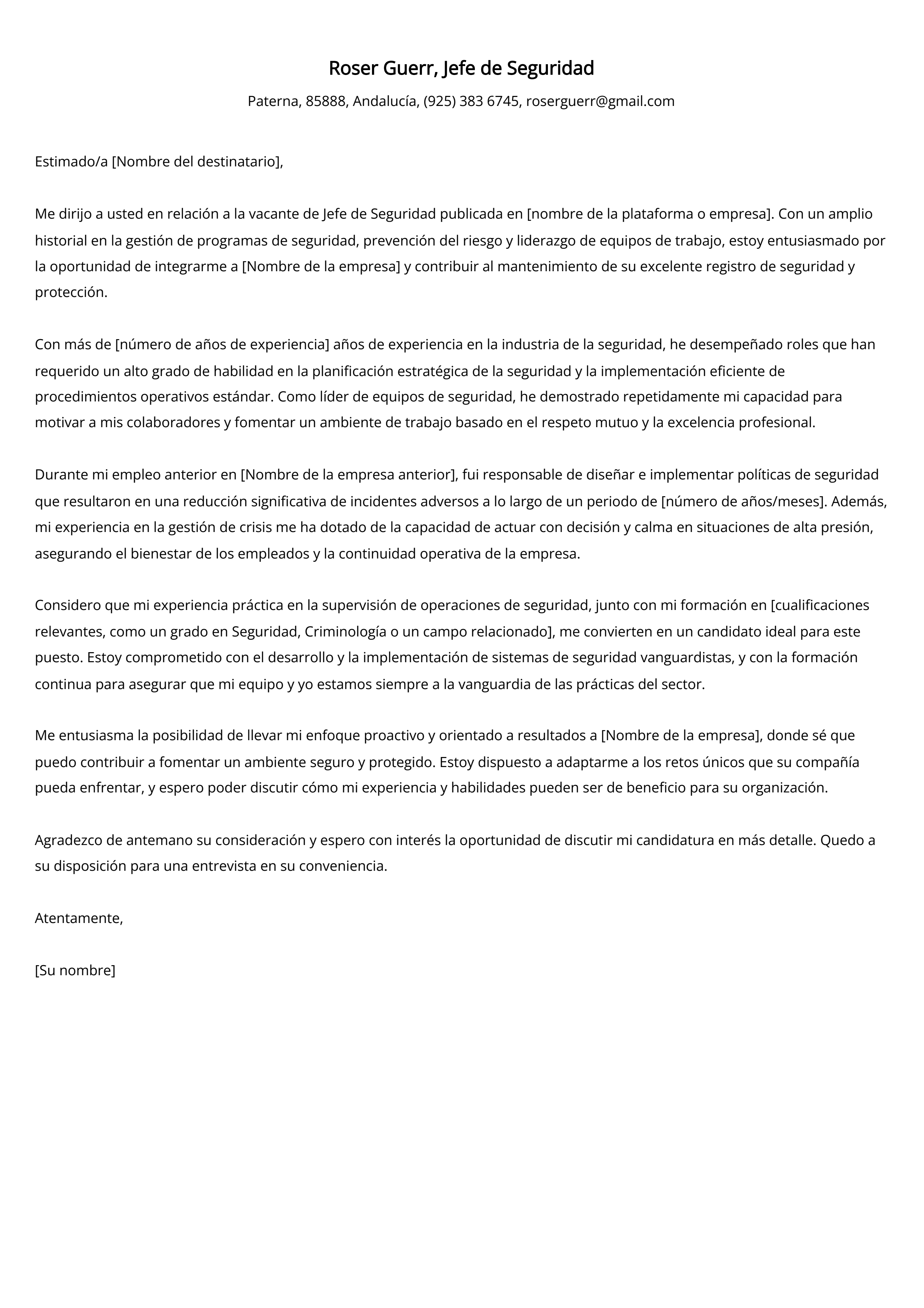 Crear carta de presentación