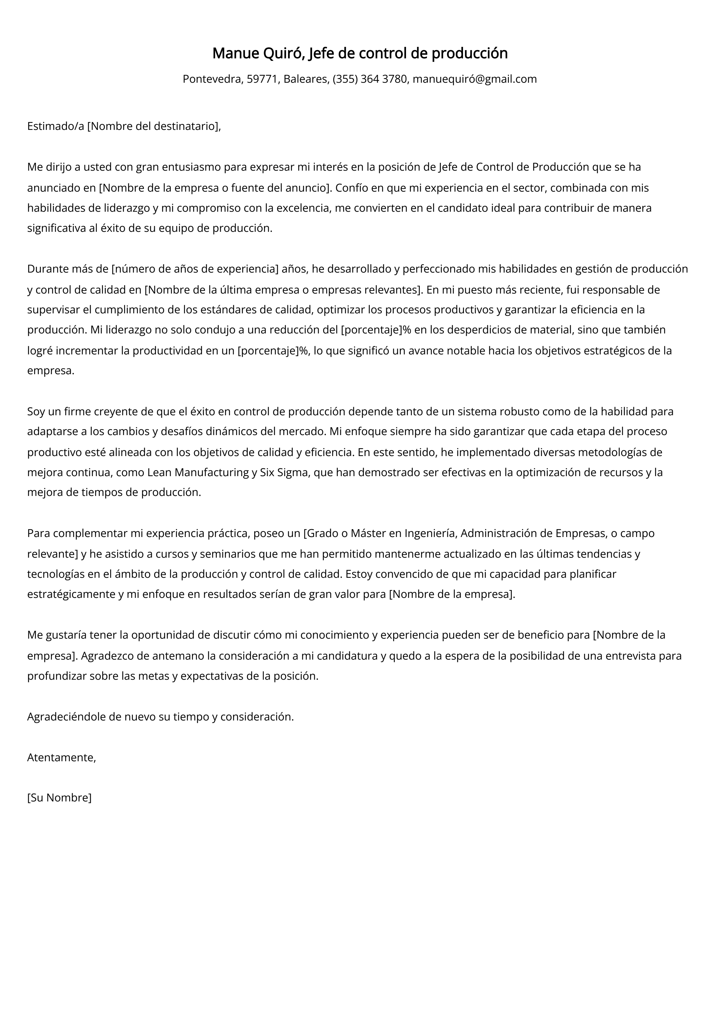 Crear carta de presentación