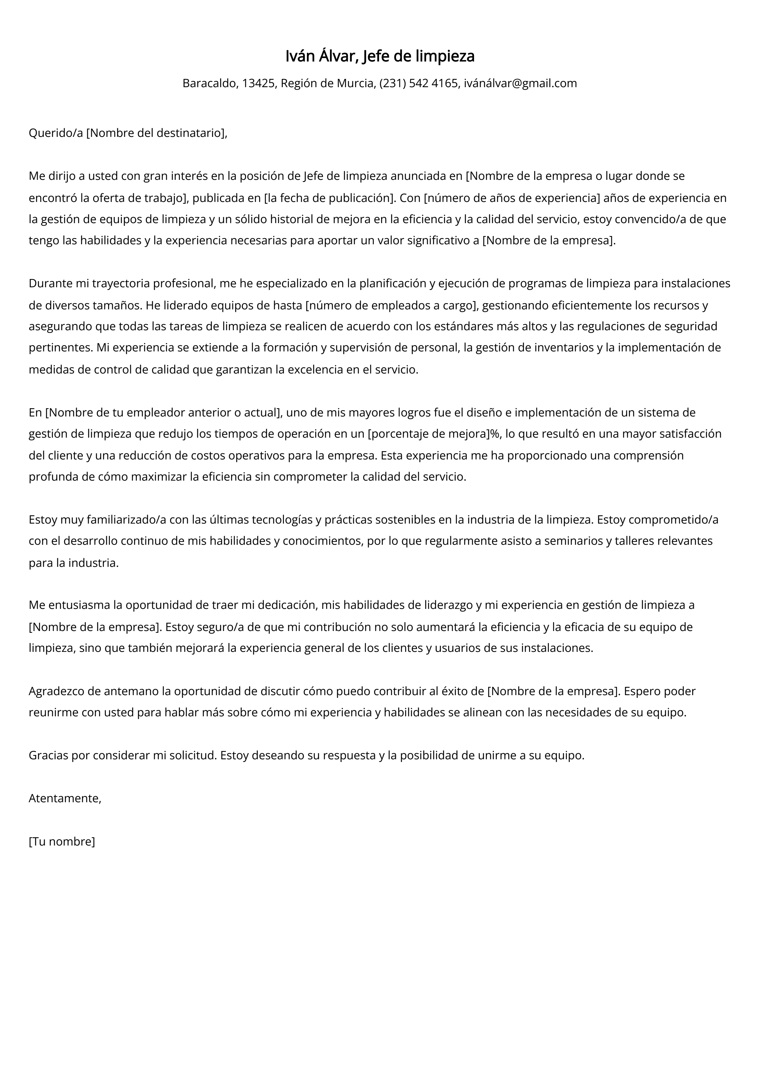 Crear carta de presentación