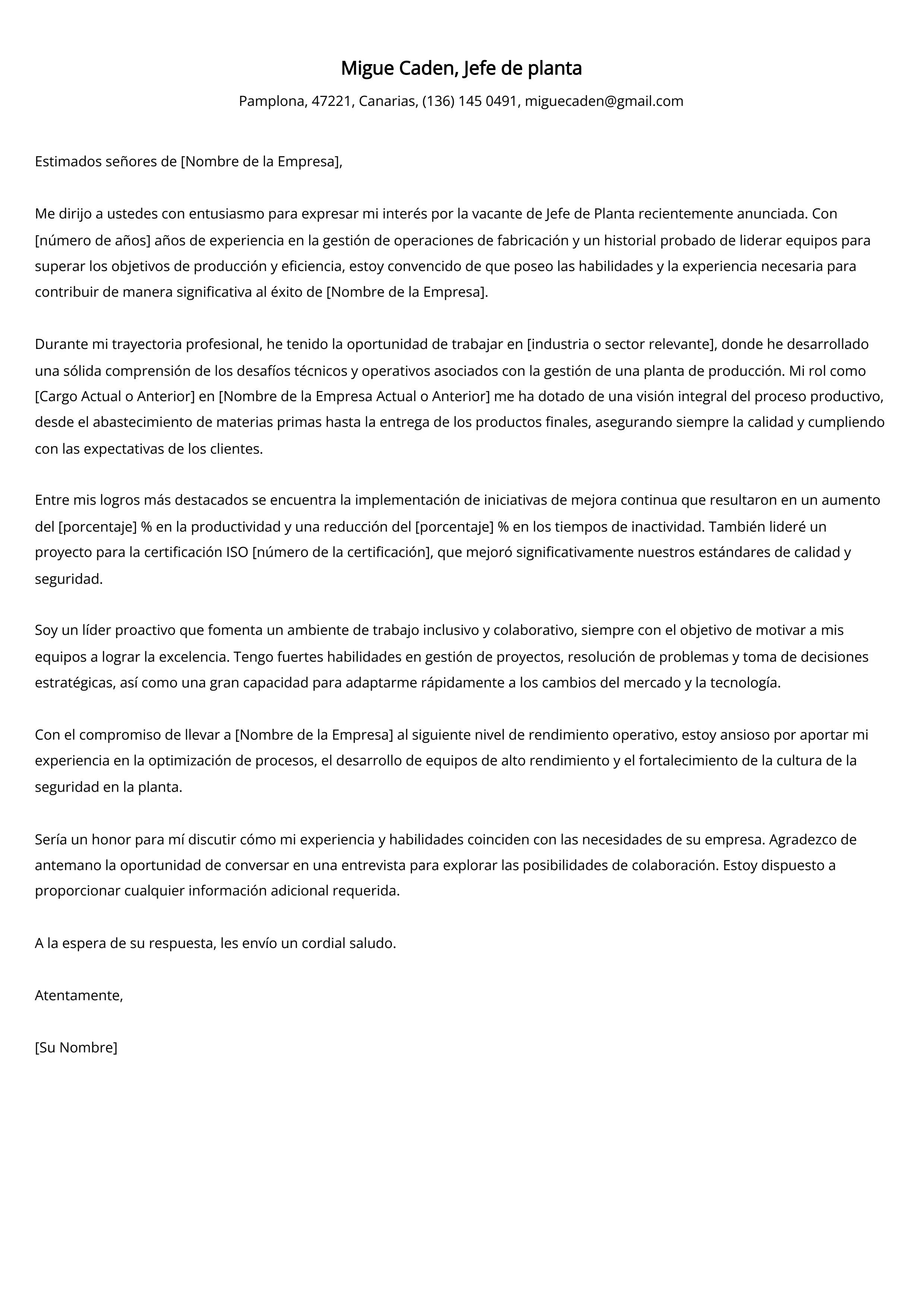 Crear carta de presentación